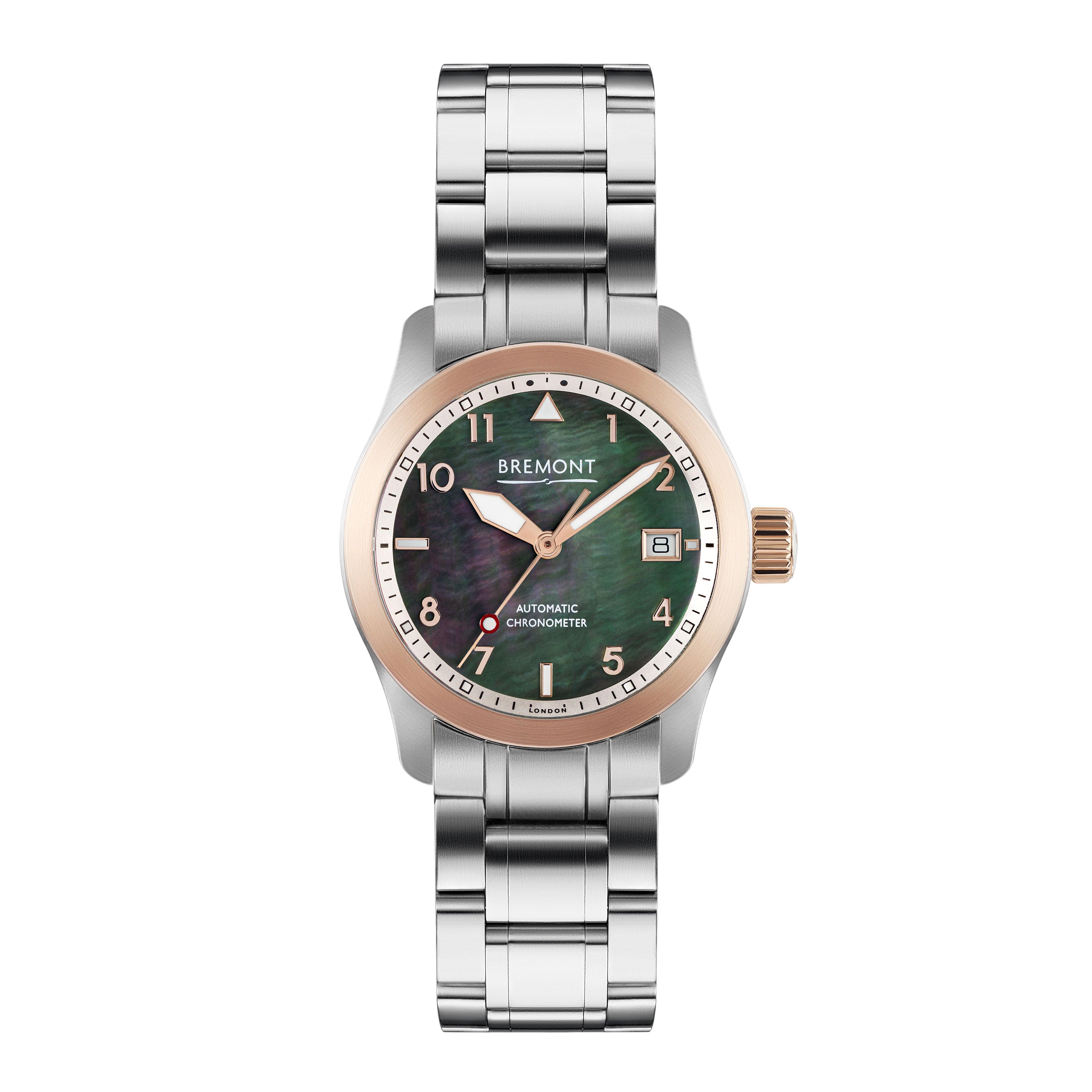 Bremont Maya 37mm 18ct Rose Gold Mother of Pearl Automatic Ladies Watch