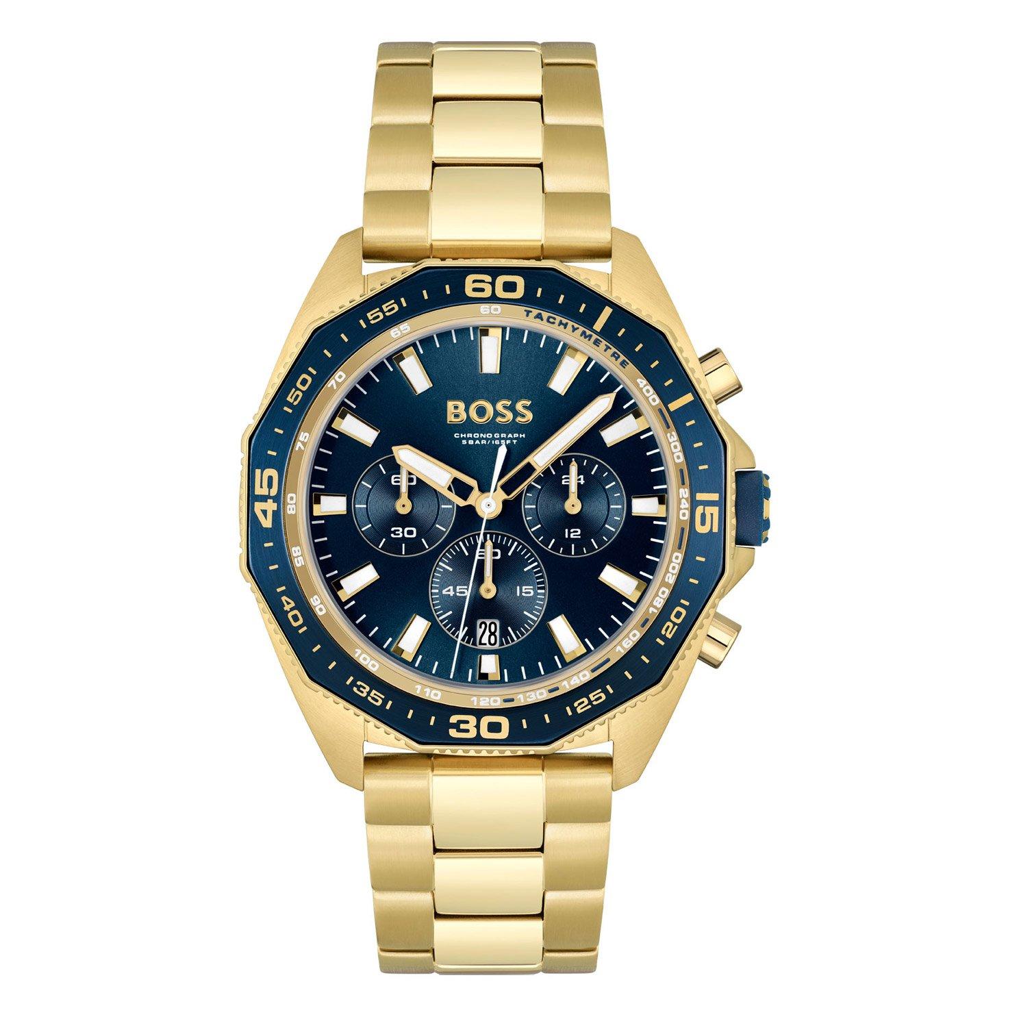 Boss mens on sale gold watch