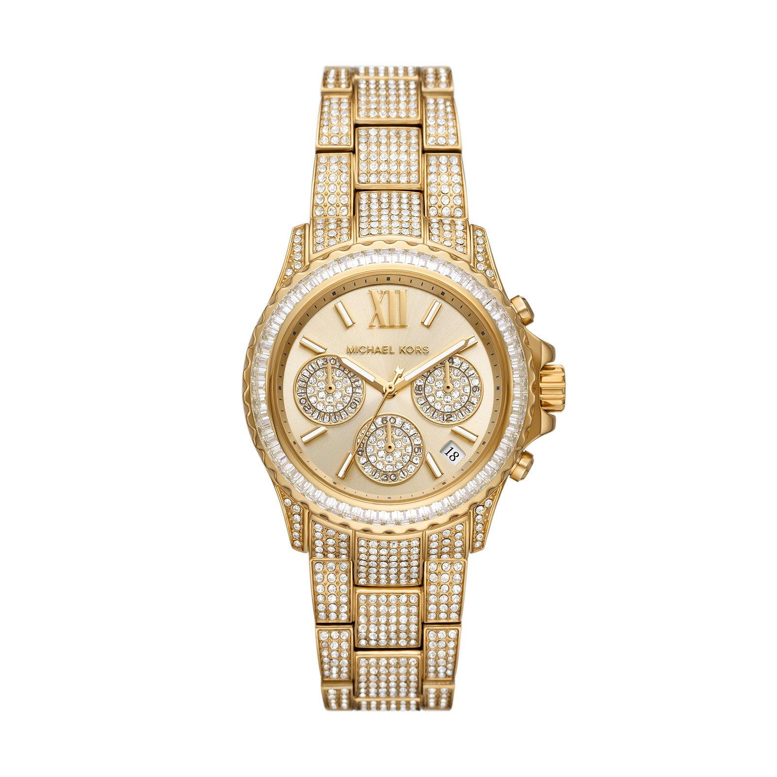 Michael Kors Everest Gold Chronograph Quartz Ladies Watch MK7254 | 36 ...