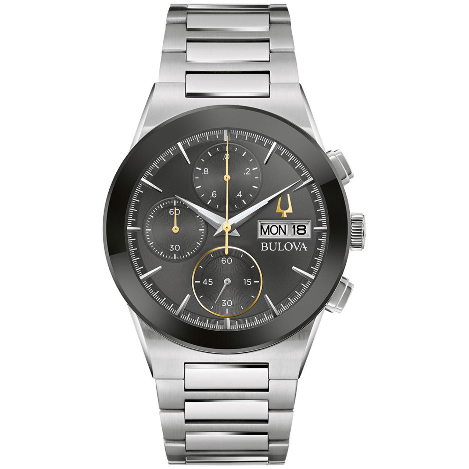 Bulova Millenia Stainless Steel Chronograph Quartz Men’s Watch 96C149 ...