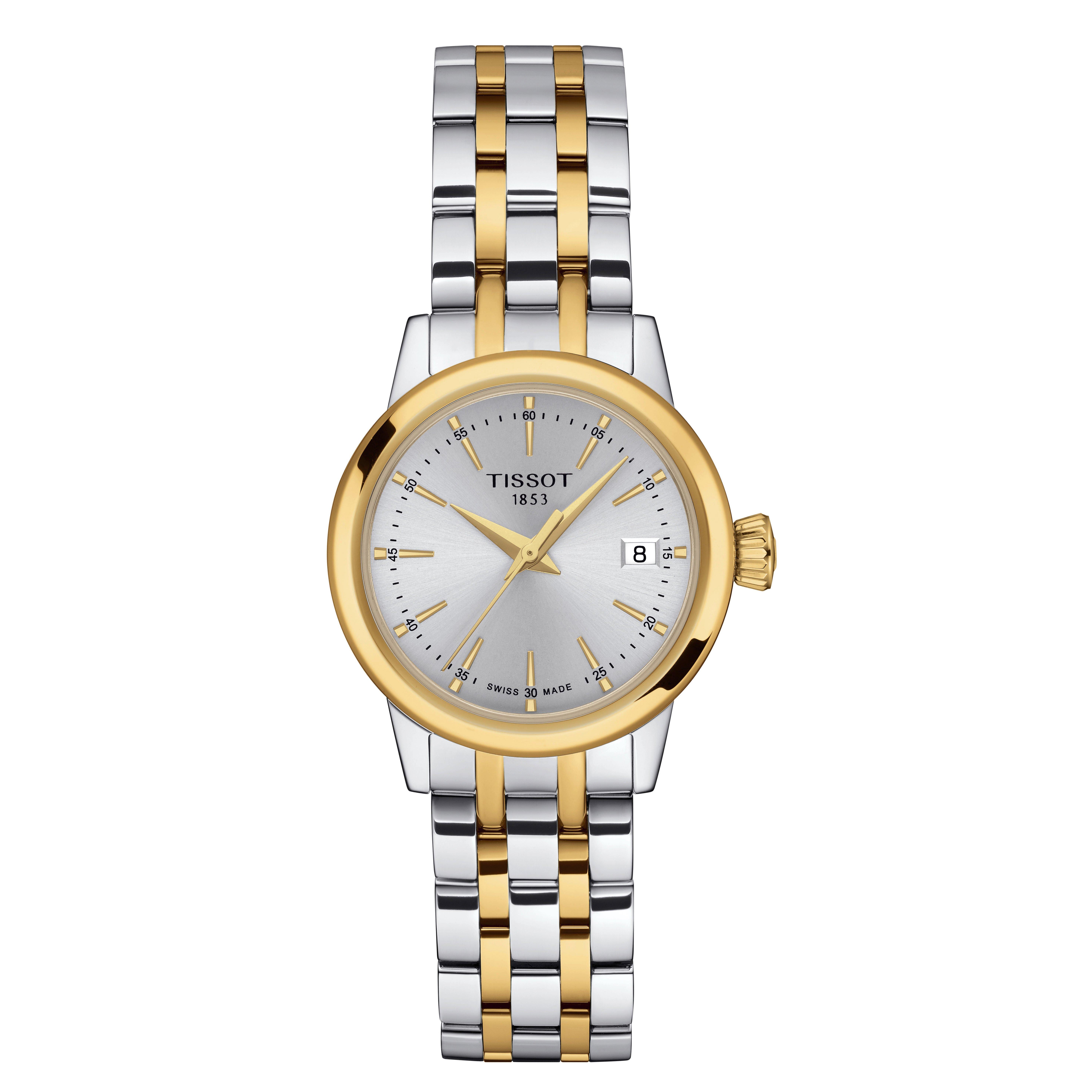 Tissot Classic Dream 28mm Stainless Steel and Yellow Gold Plated Ladies Watch