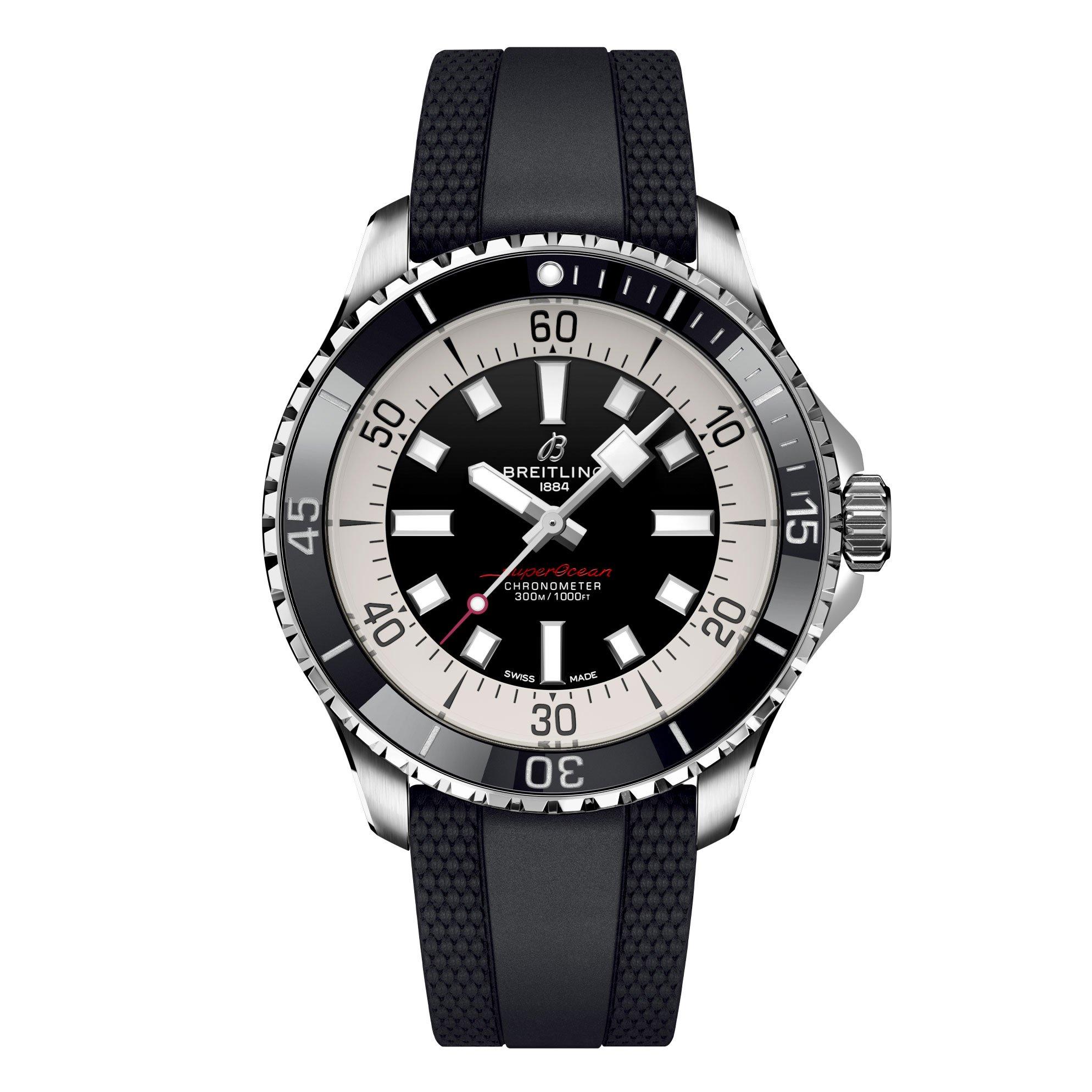 Breitling Superocean Automatic 44mm Green Rubber Strap Men’s Watch