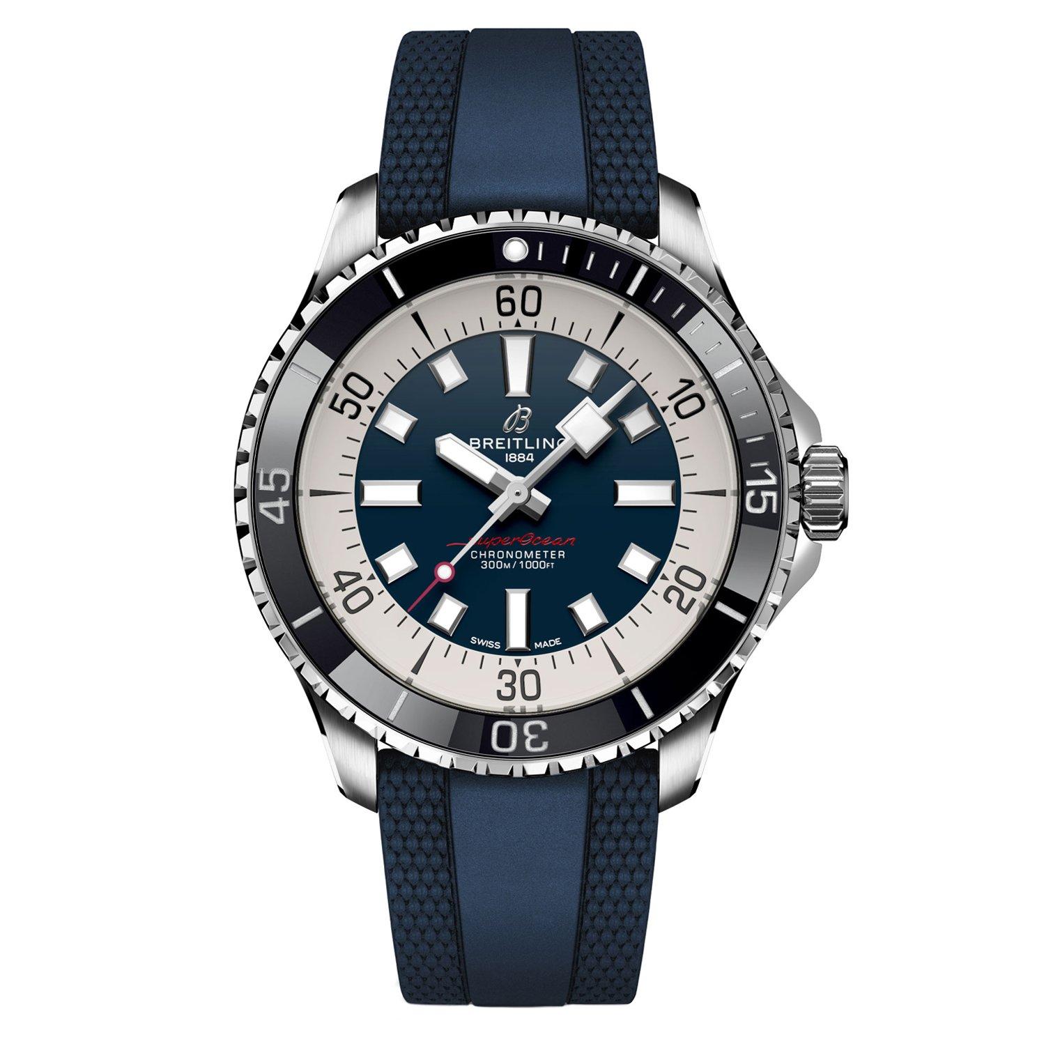 Breitling Superocean Automatic 44mm Green Rubber Strap Men’s Watch