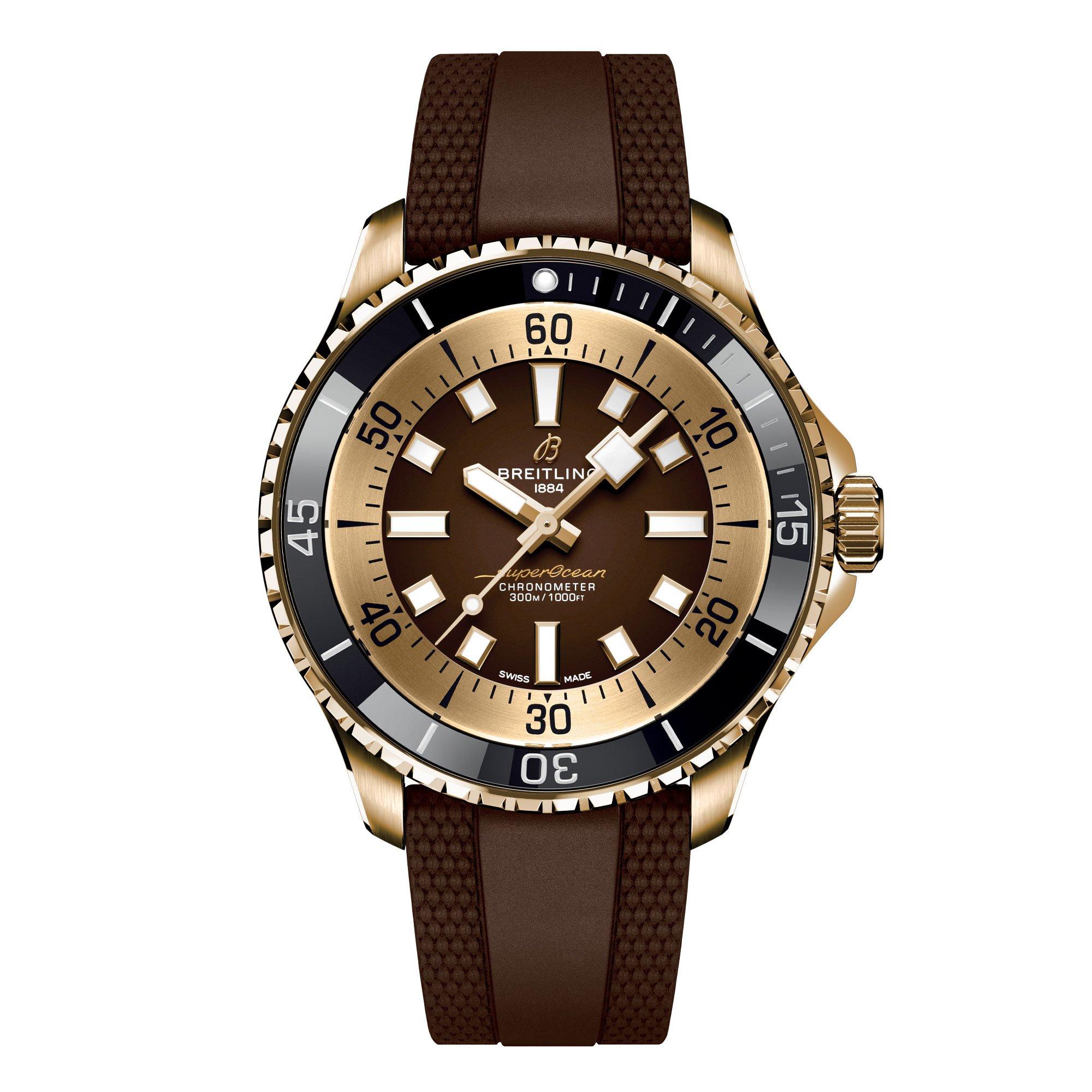 Breitling Superocean Automatic 44mm Green Rubber Strap Men’s Watch