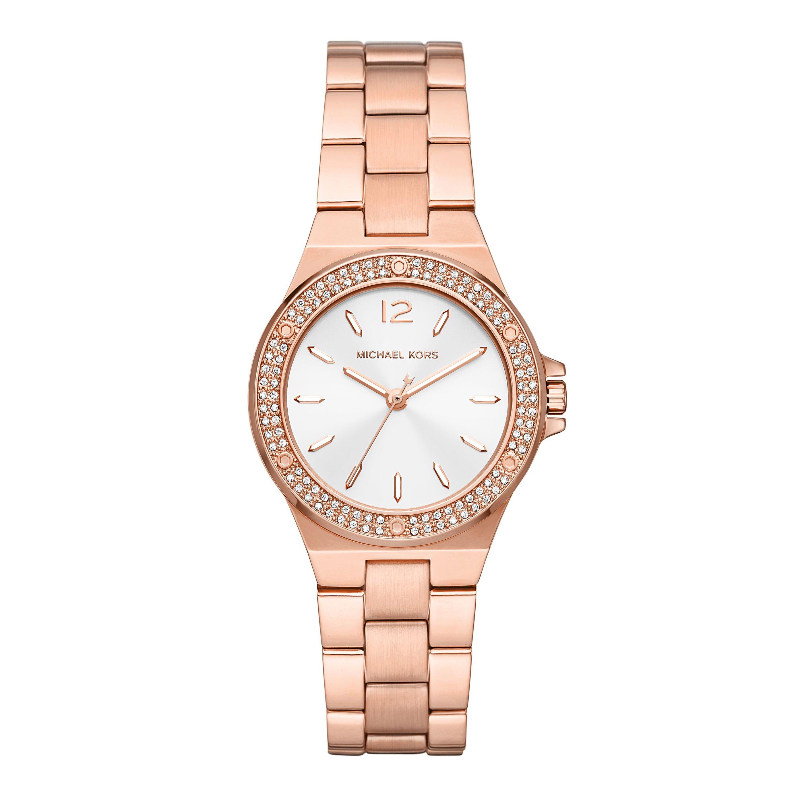 Michael Kors Mini Lennox Pave Rose Gold Tone Ladies Watch
