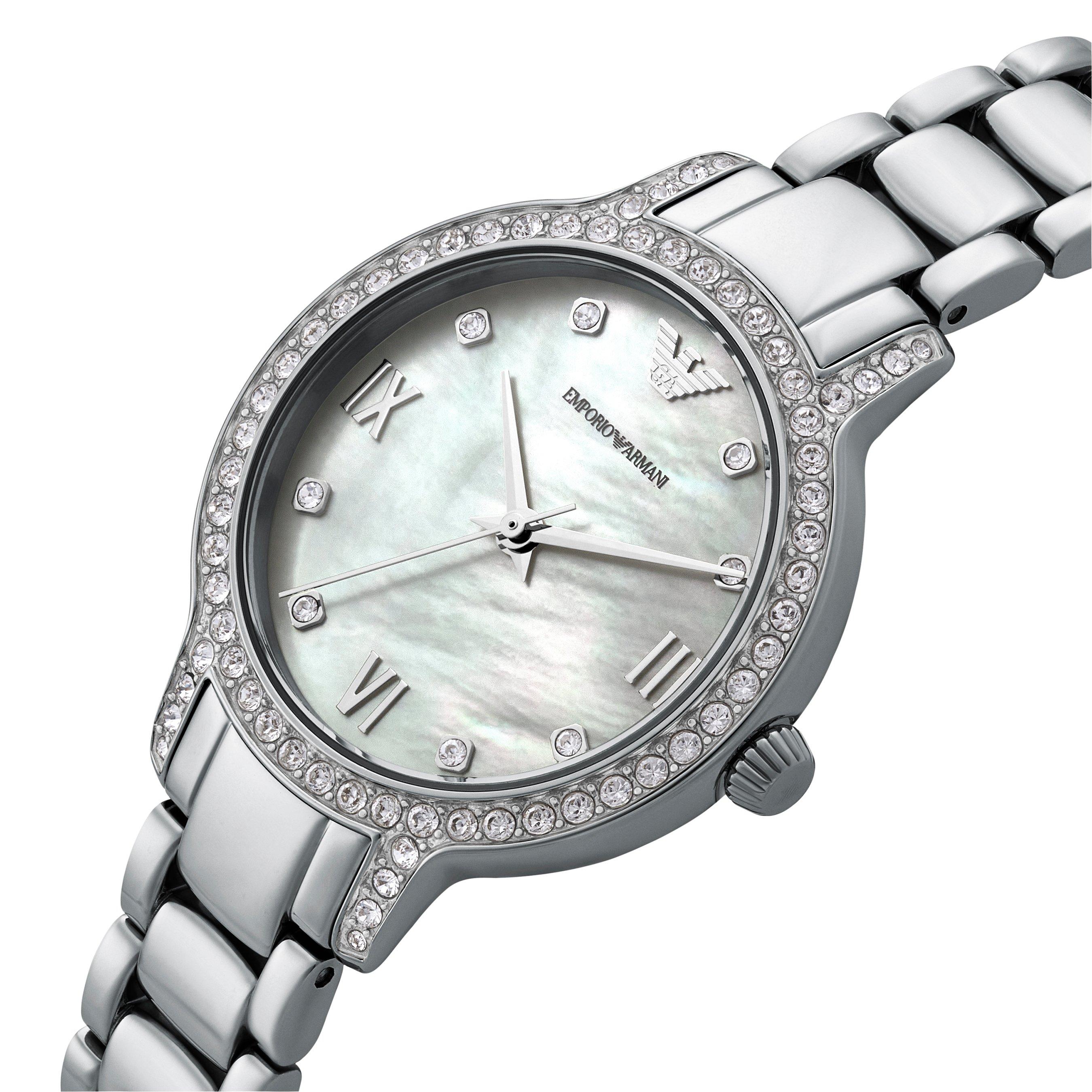 Emporio Armani 32mm Mother of Pearl Crystal Ladies Watch AR11484 32 mm Mother of Pearl Dial Beaverbrooks