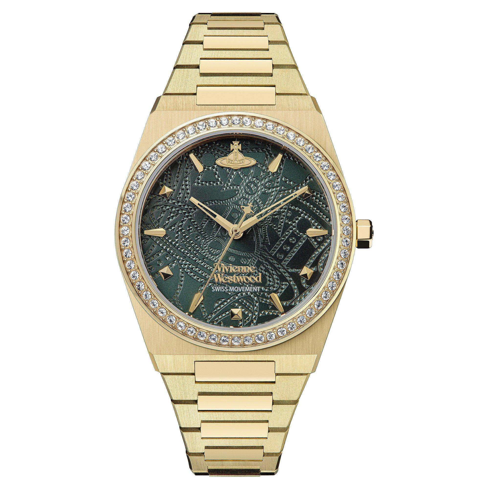 Vivienne Westwood Charterhouse Gold Tone Quartz Ladies Watch VV244GDGR ...