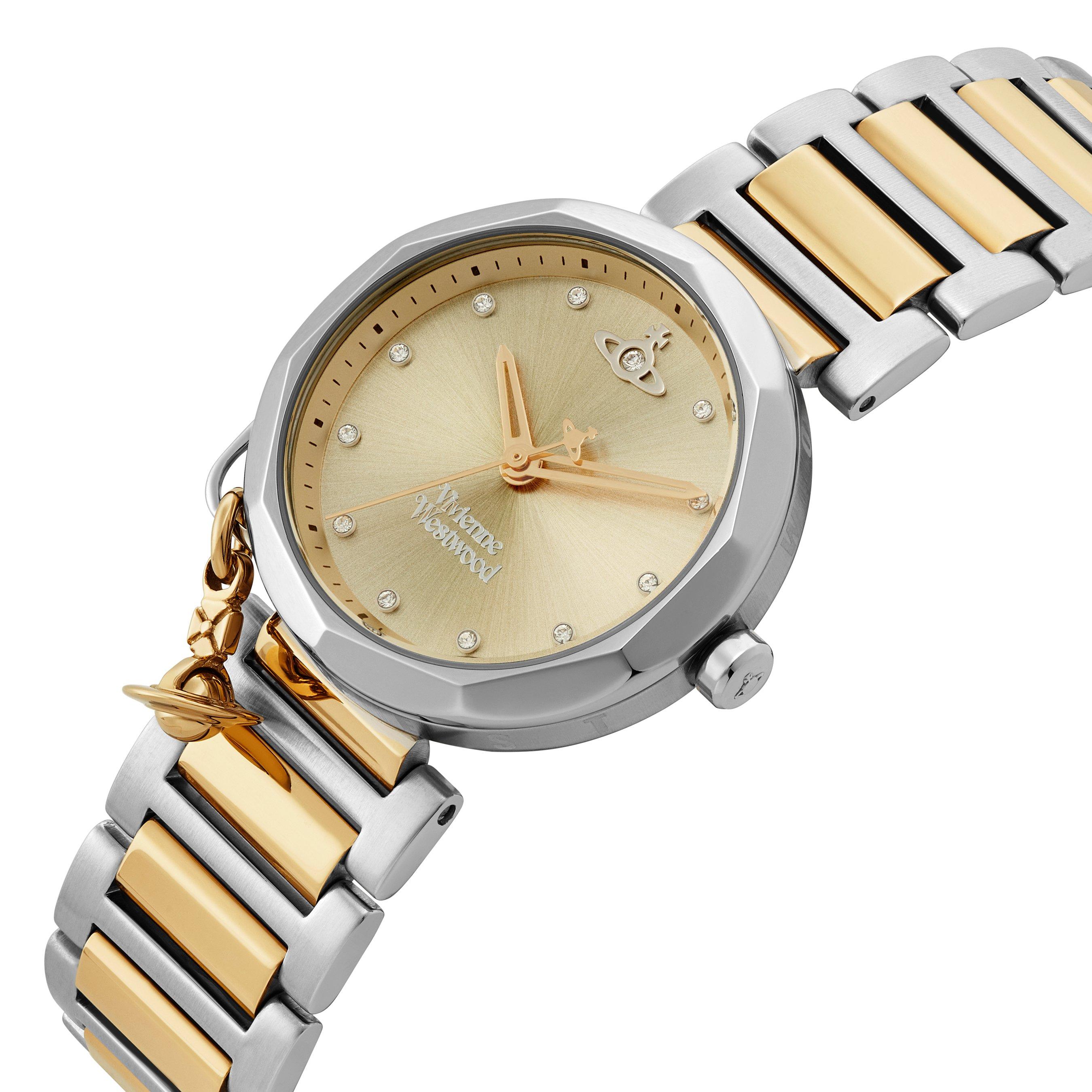 Vivienne Westwood Poplar 34.5mm Stainless Steel and Yellow