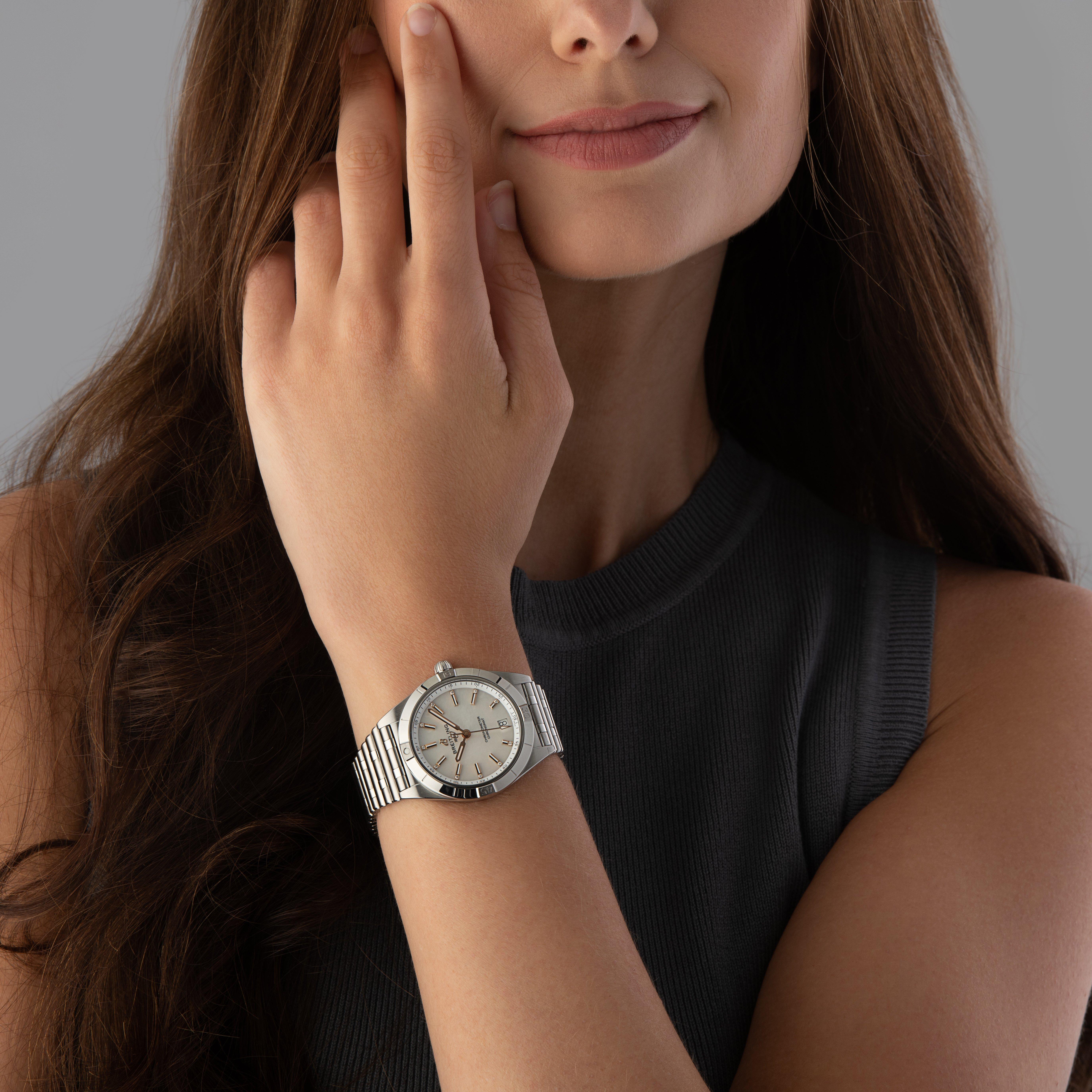 Breitling Chronomat Automatic 36mm Diamond Mother of Pearl Ladies Watch