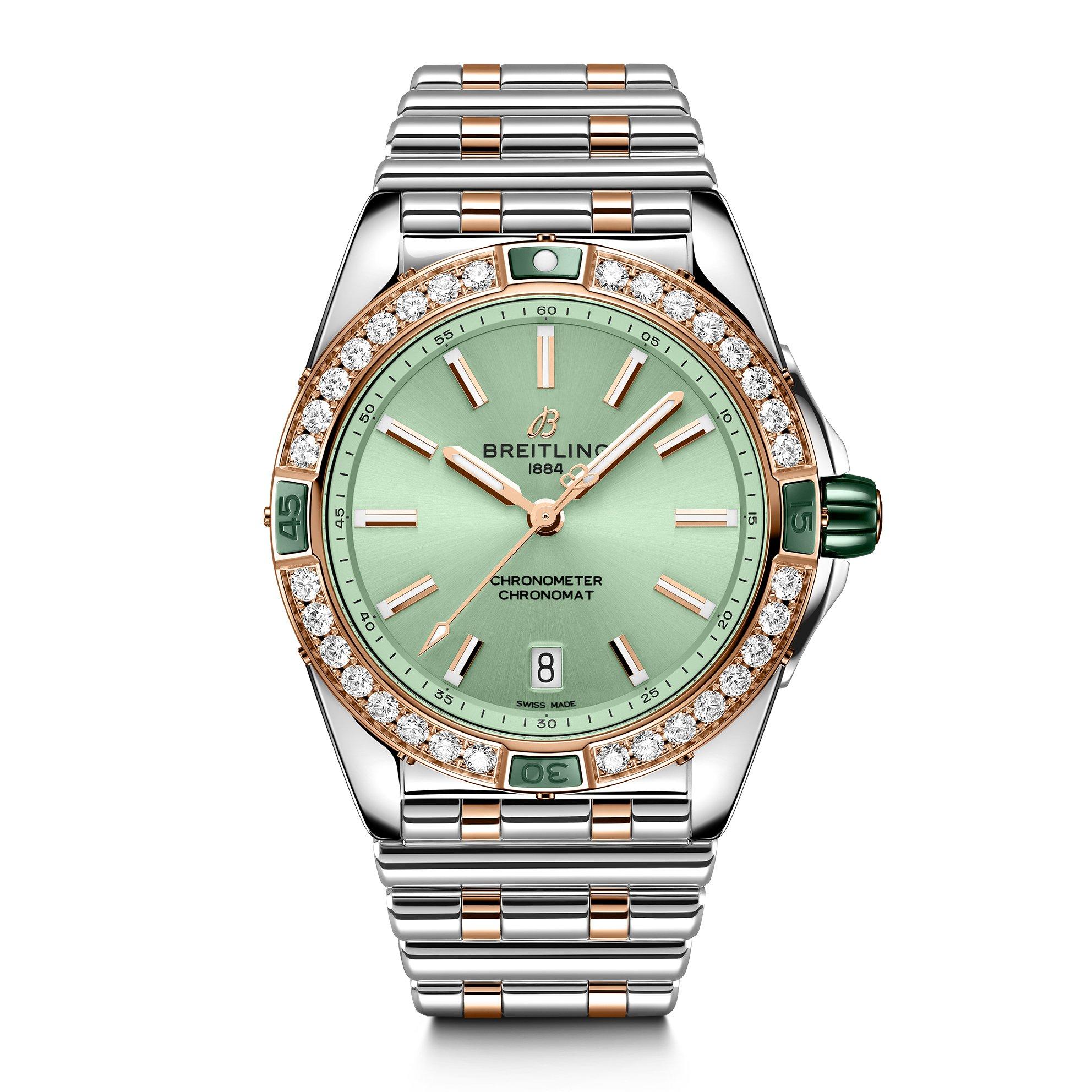 Super Chronomat 38 Green Automatic Ladies Watch