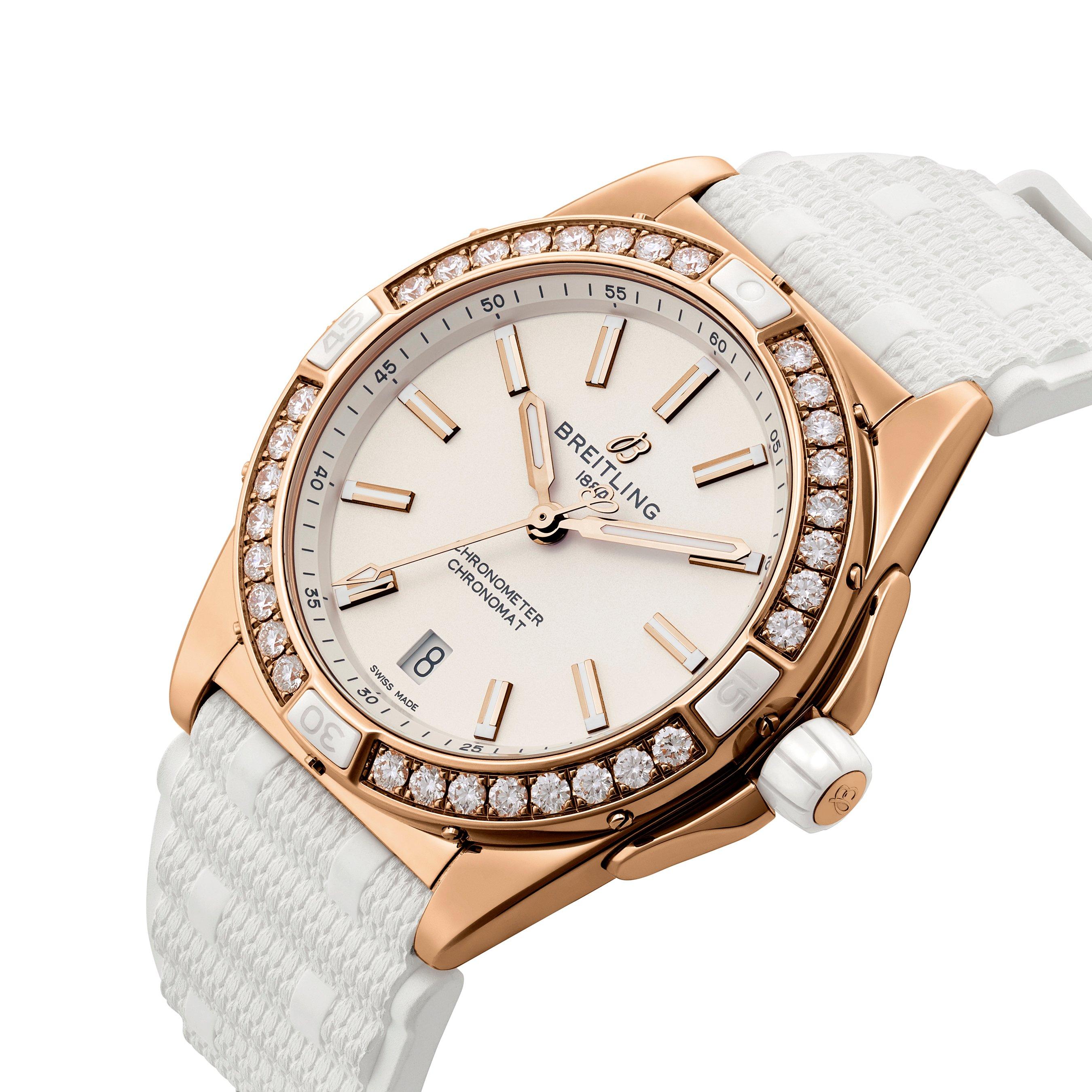 Breitling Super Chronomat Automatic 38mm 18ct Rose Gold Ladies Watch