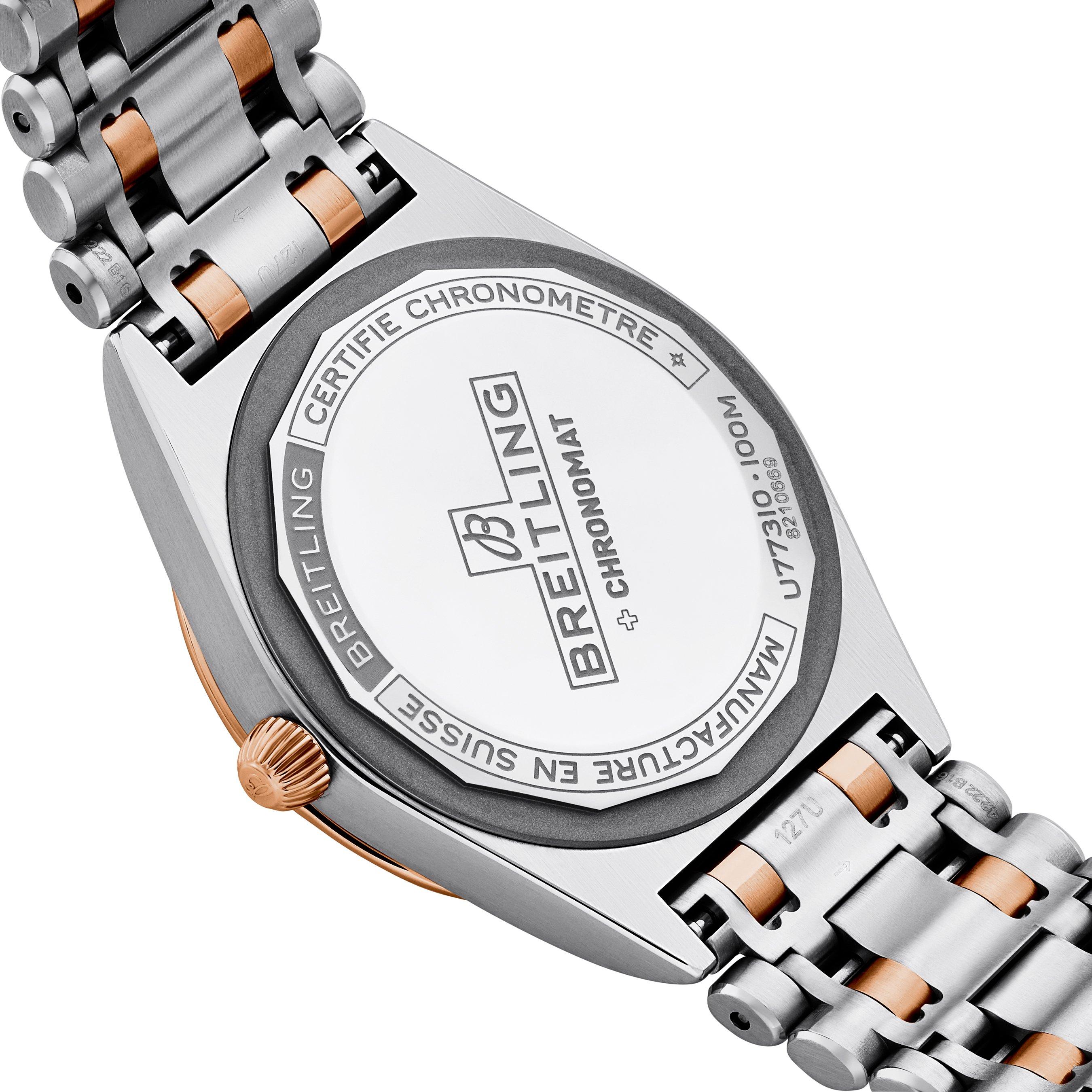 Breitling Chronomat 32mm Stainless Steel and 18ct Rose Gold Diamond Ladies Watch
