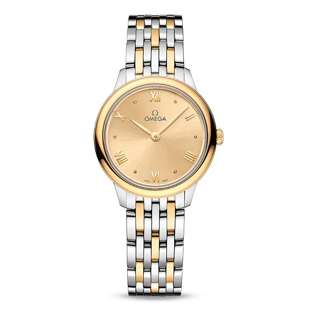 OMEGA De Ville Prestige Stainless Steel and 18ct Gold Quartz