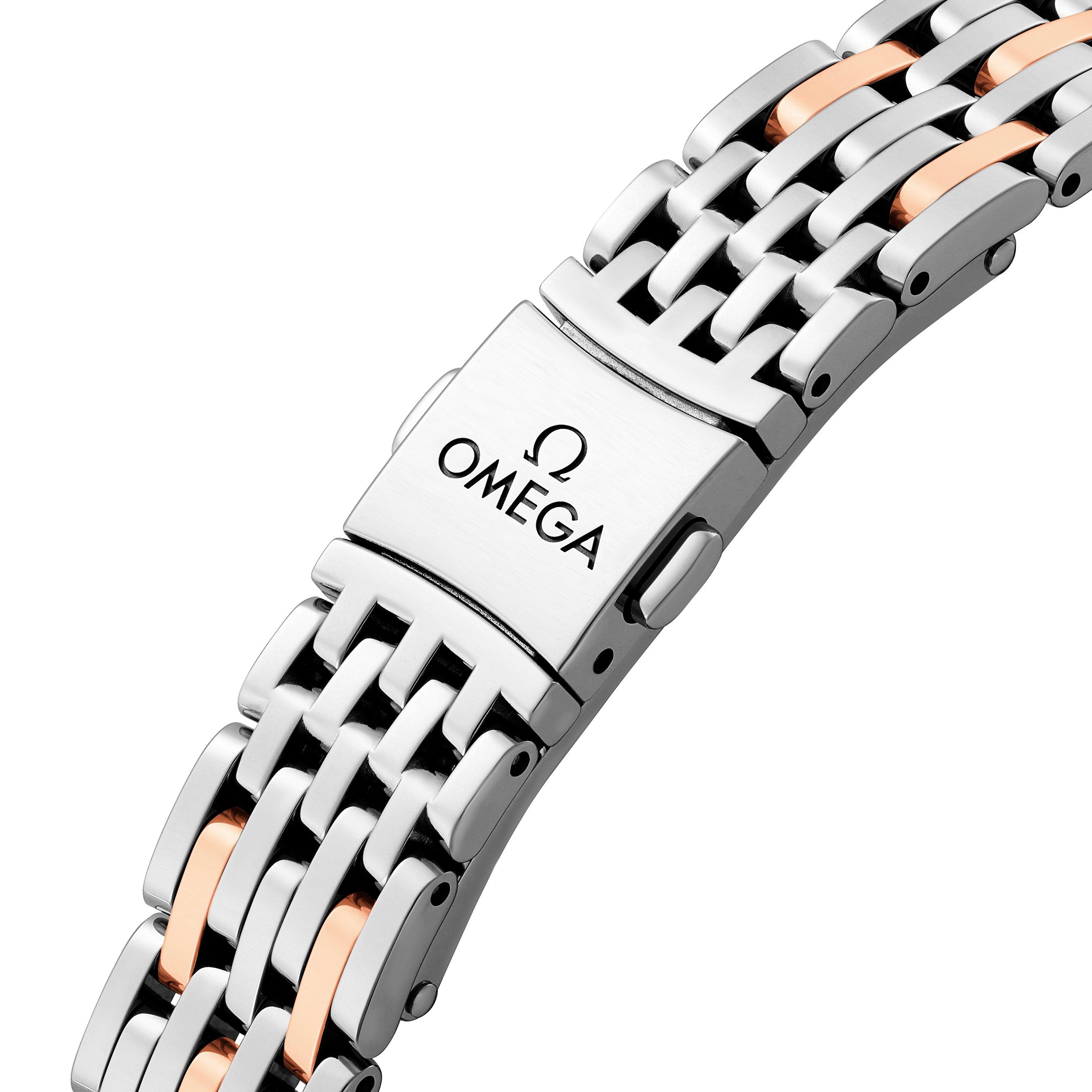 OMEGA De Ville Prestige 30mm Stainless Steel and 18K Sedna Gold Ladies Watch