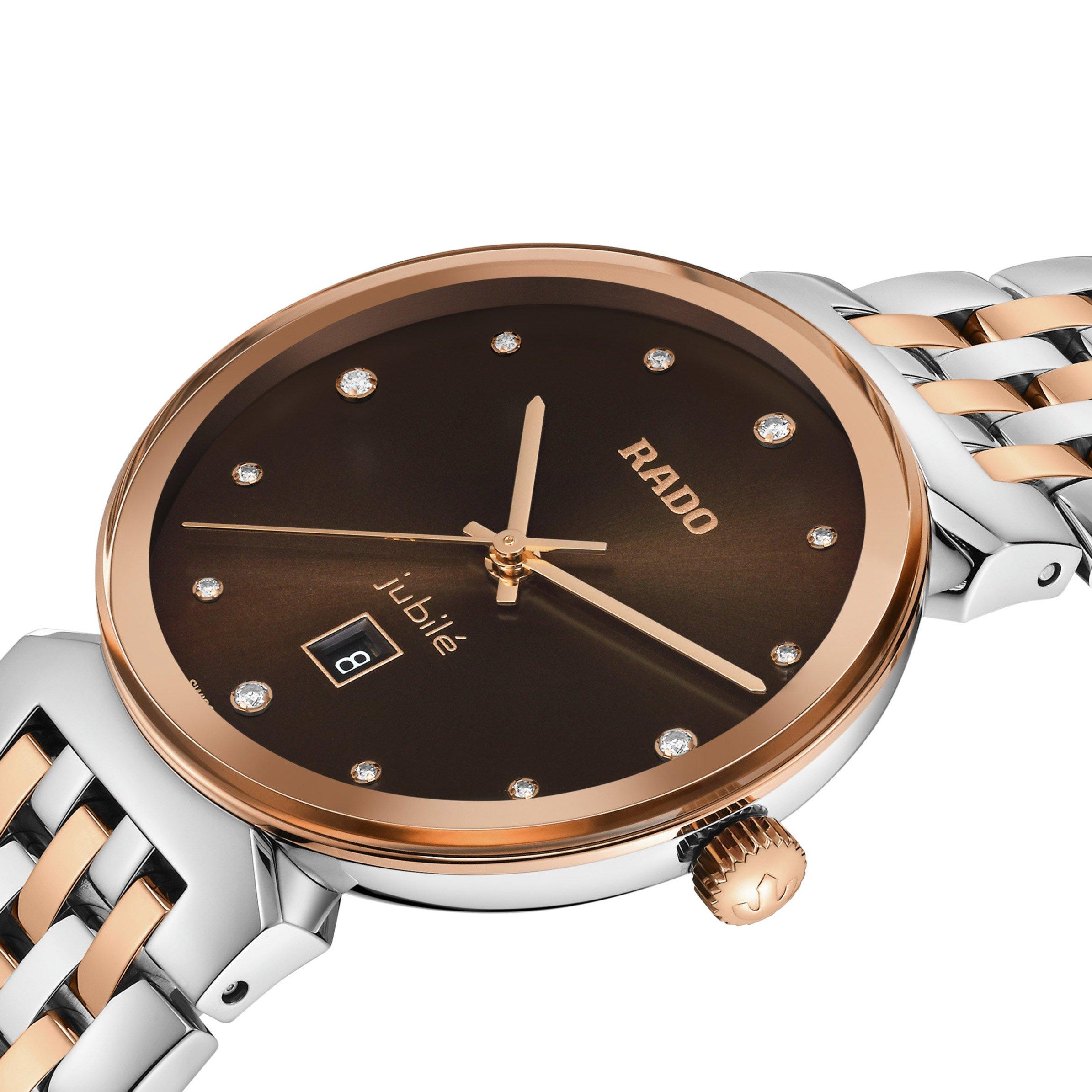 Rado Florence 30mm Stainless Steel and Rose Gold PVD Diamond Ladies Watch