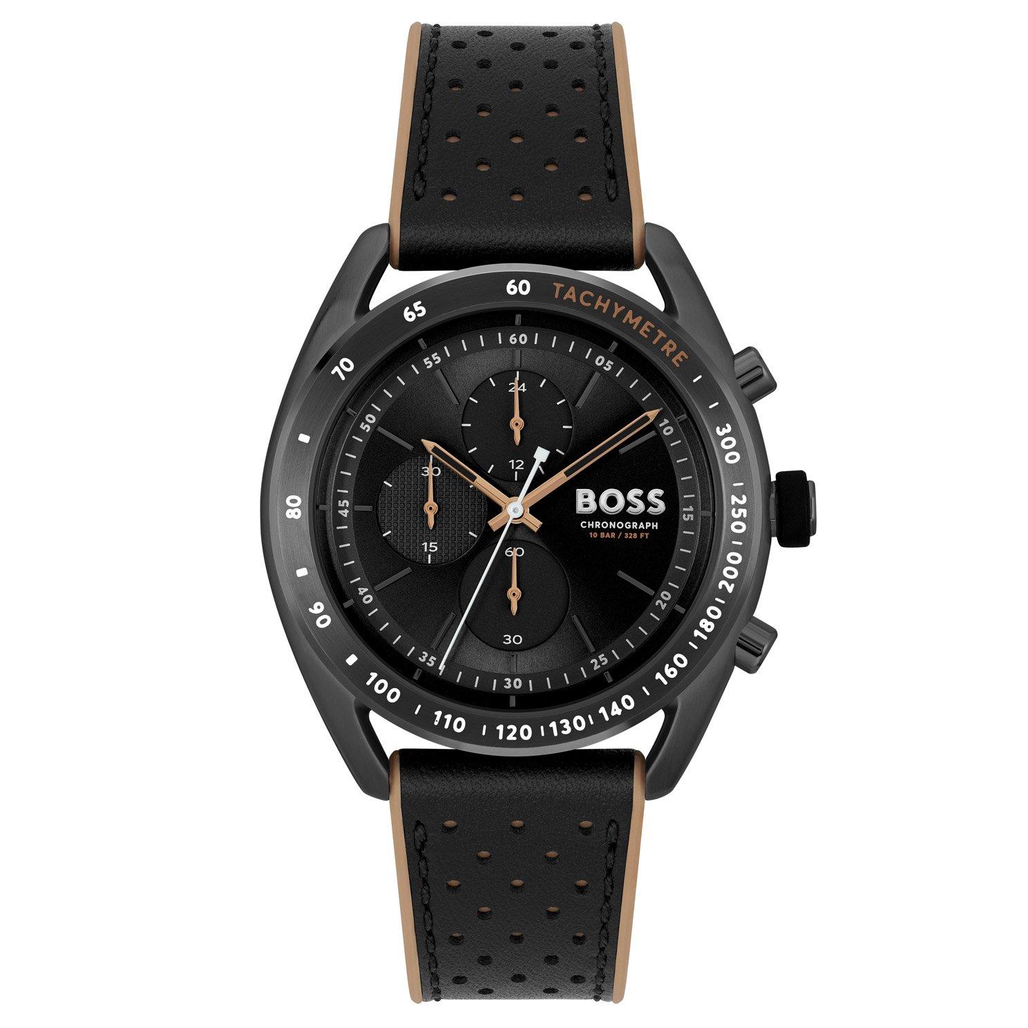 BOSS Sport Lux Centre Court Leather Chronograph Men s Watch