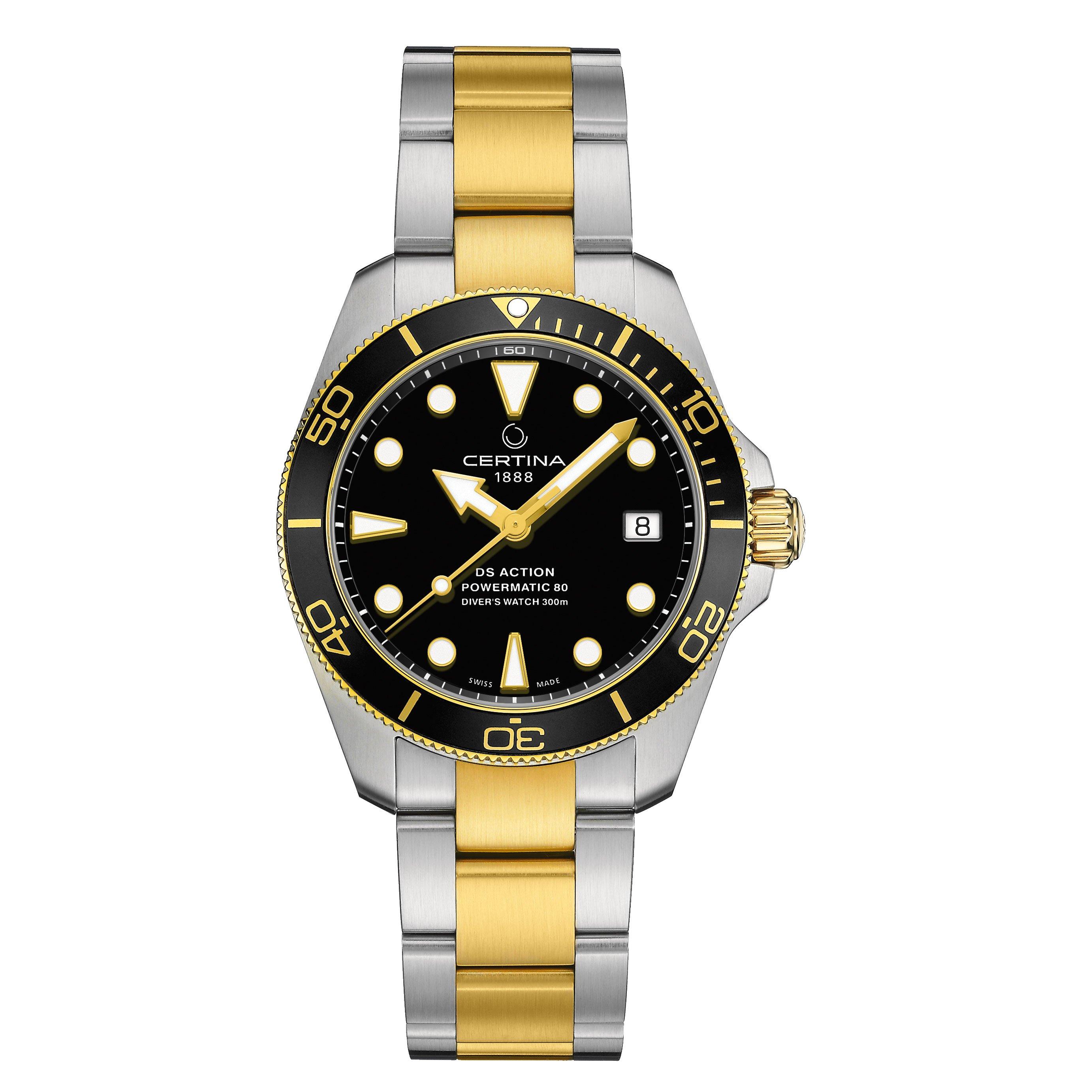 Certina DS Action Diver 38mm Stainless Steel and Yellow Gold