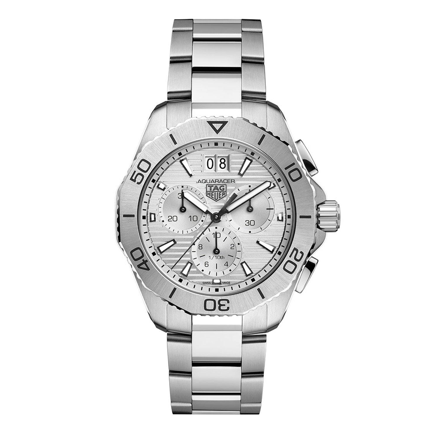 TAG Heuer Aquaracer Stainless Steel Silver Chronograph Quartz