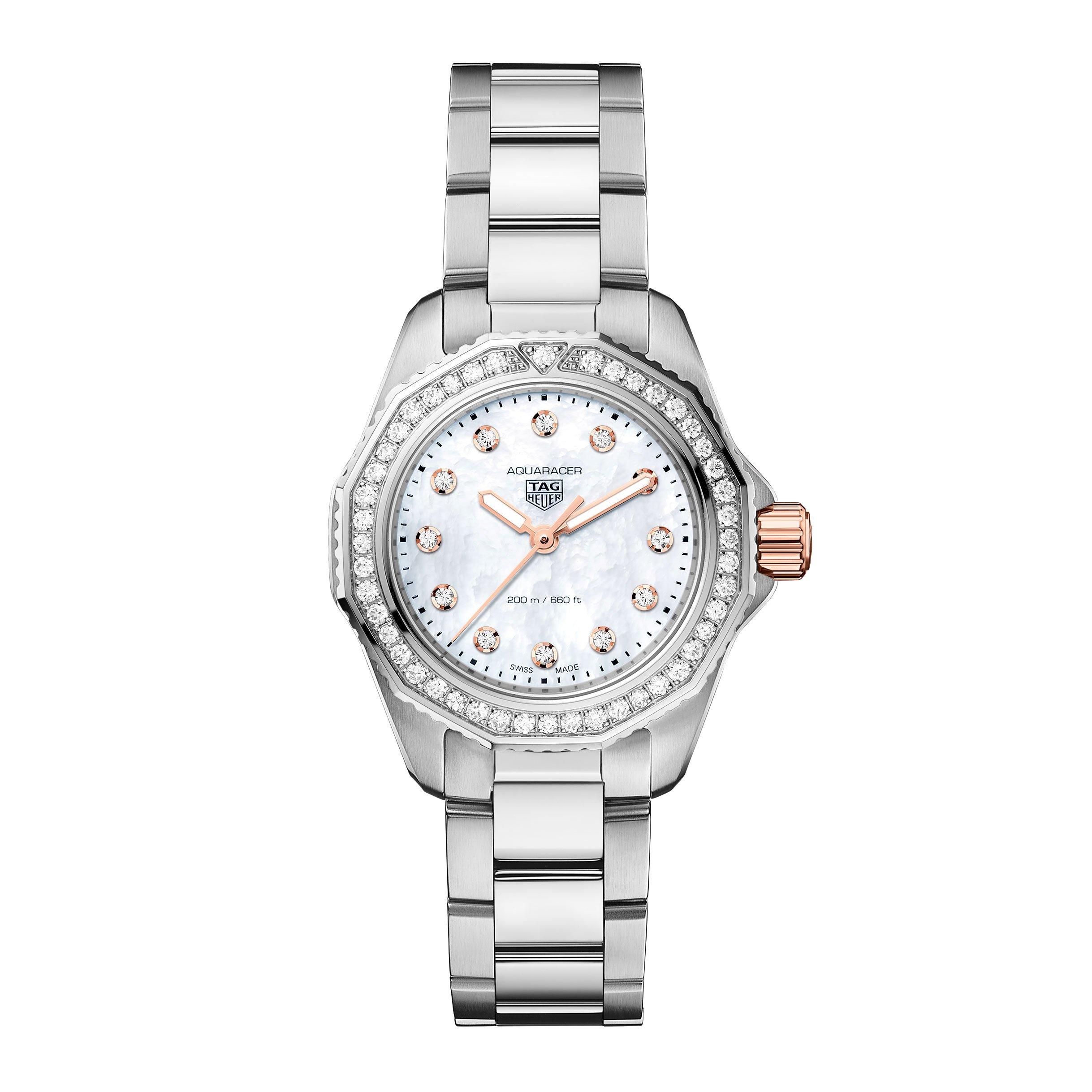 TAG Heuer Aquaracer Quartz Ladies Mother of Pearl Steel Watch