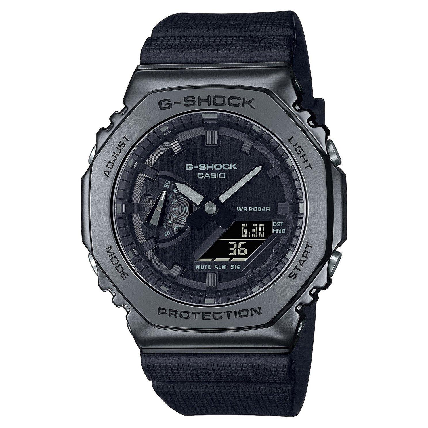 G-Shock GM-2100 All Black Metal Cover Series 49.3mm Men's Watch  GM-2100BB-1AER | 49.3 mm, Black Dial | Beaverbrooks