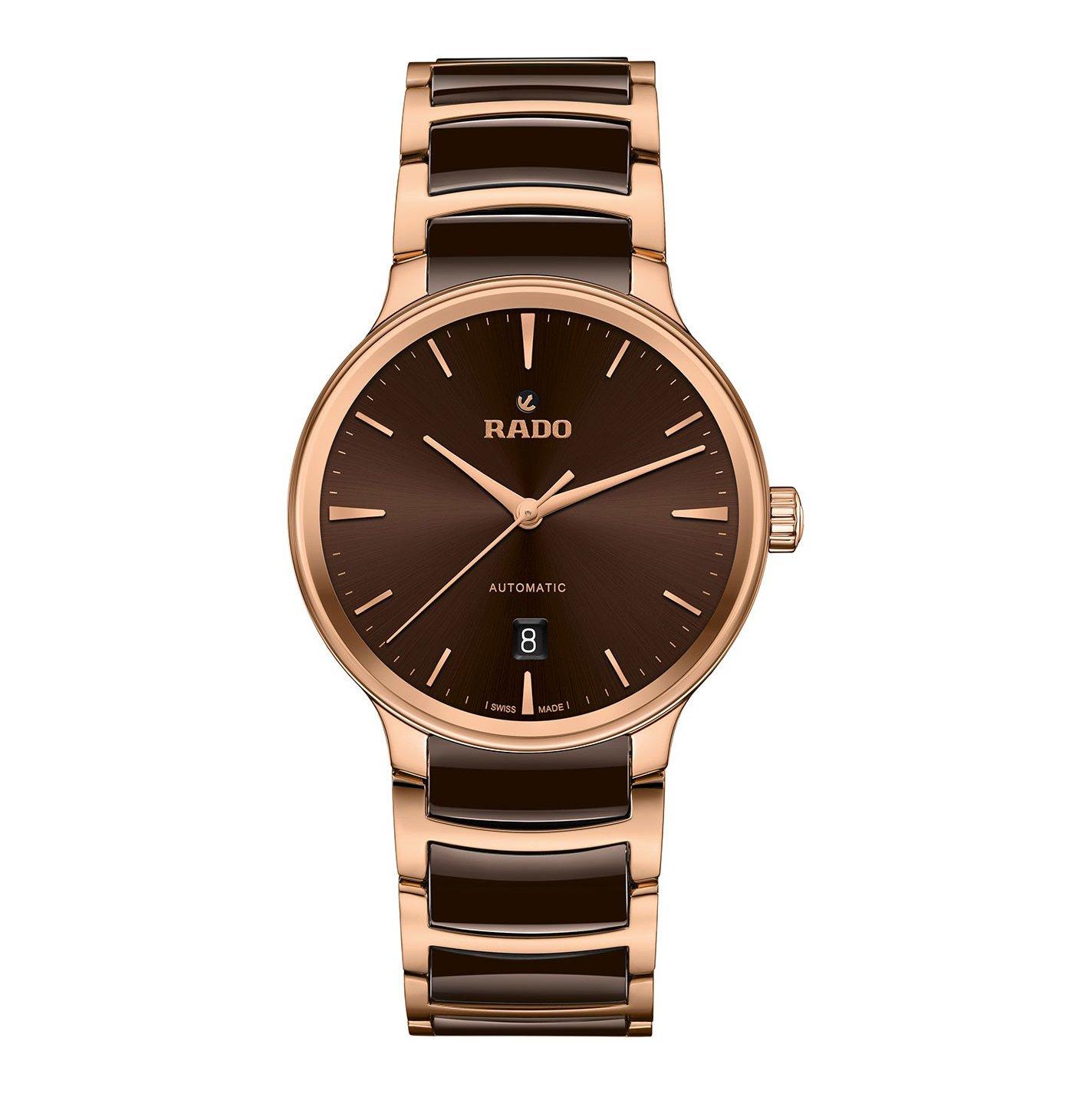 Rado Centrix Rose Gold Tone Pvd and Stainless Steel Automatic Men's Watch R30017302, Size 39.5mm