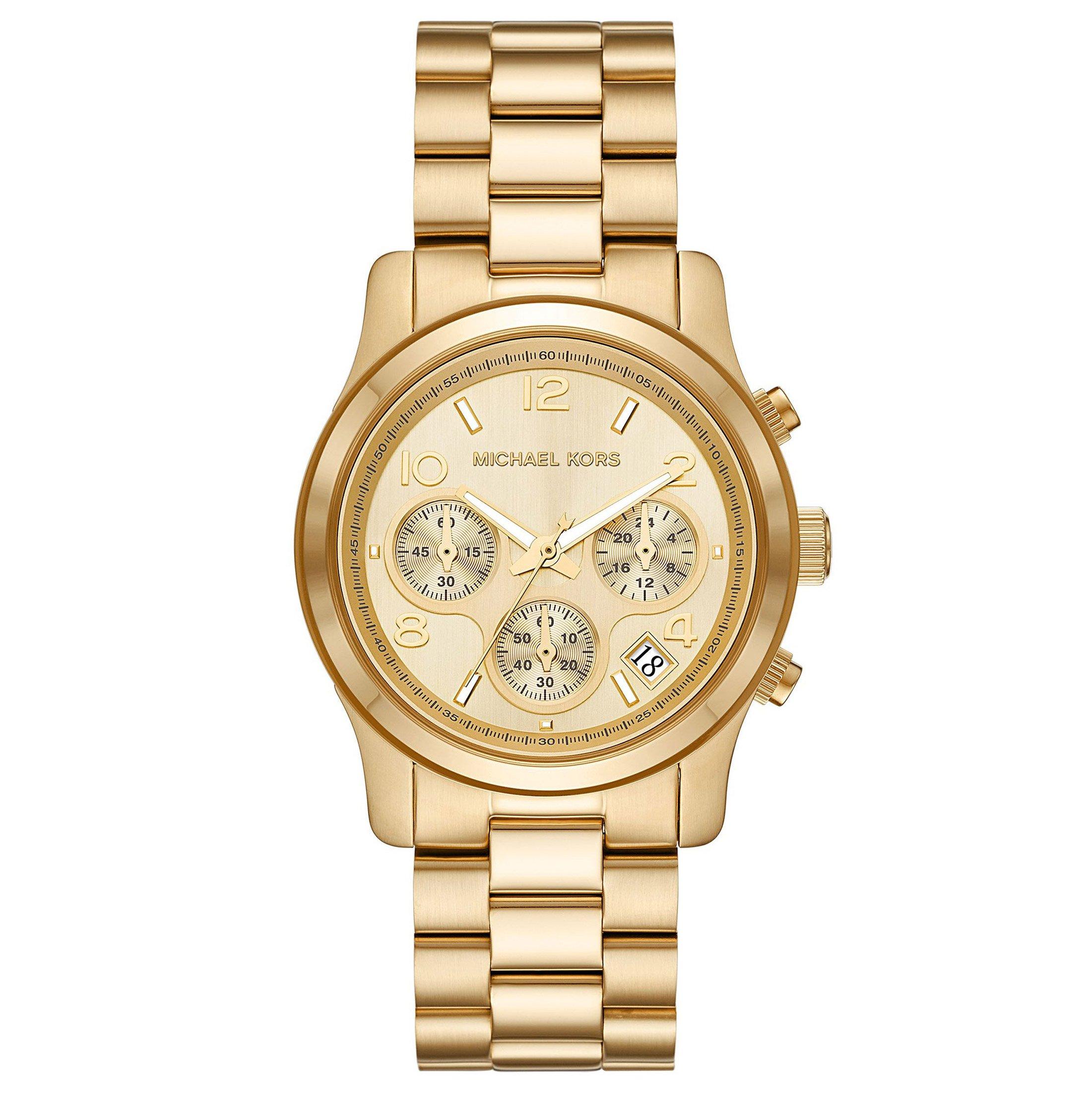 Michael Kors Runway Gold Tone Chronograph Quartz Ladies MK7323 | 38 mm ...