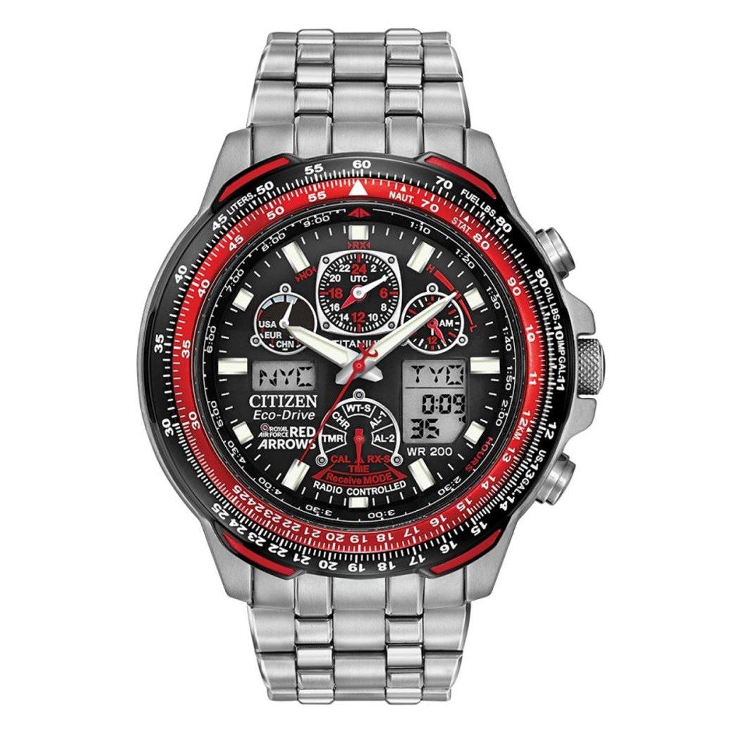 Red Arrows Skyhawk A.T 47mm Titanium Chronograph Eco-Drive Men's Watch
