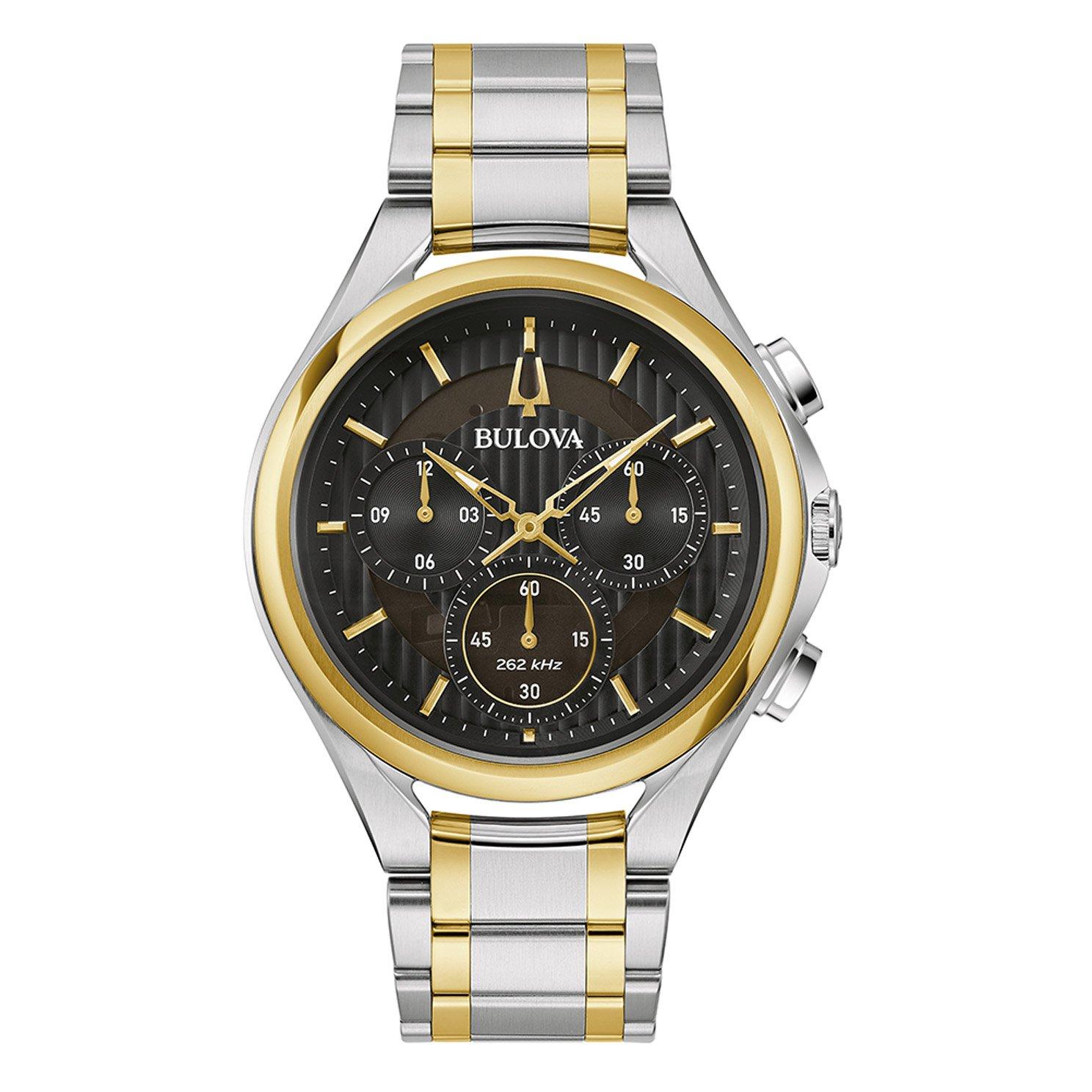 Bulova Curv BI-Metal Chronograph Quartz Men’s Watch 98A301 | 44 mm ...