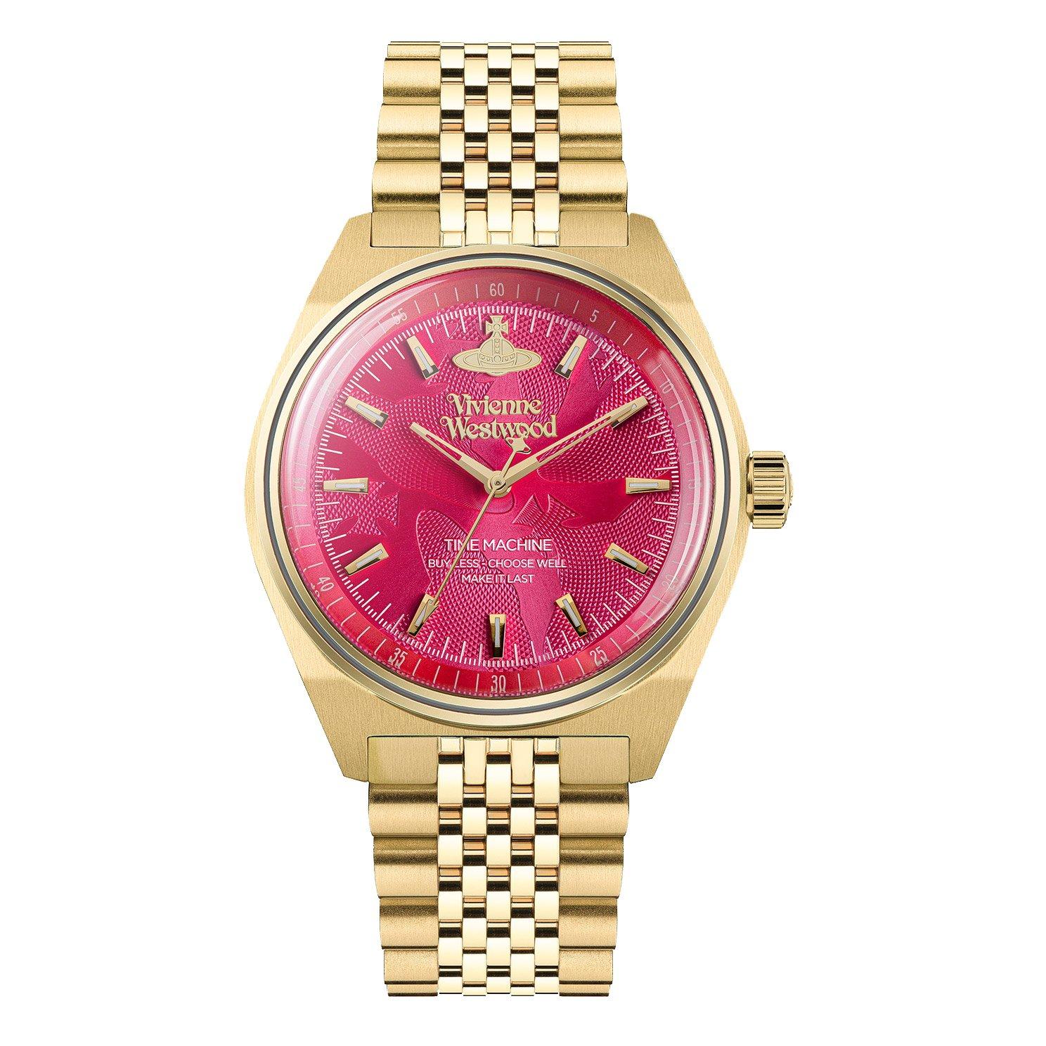 Vivienne Westwood Lady Sydenham Gold Tone Pink Quartz Ladies Watch 