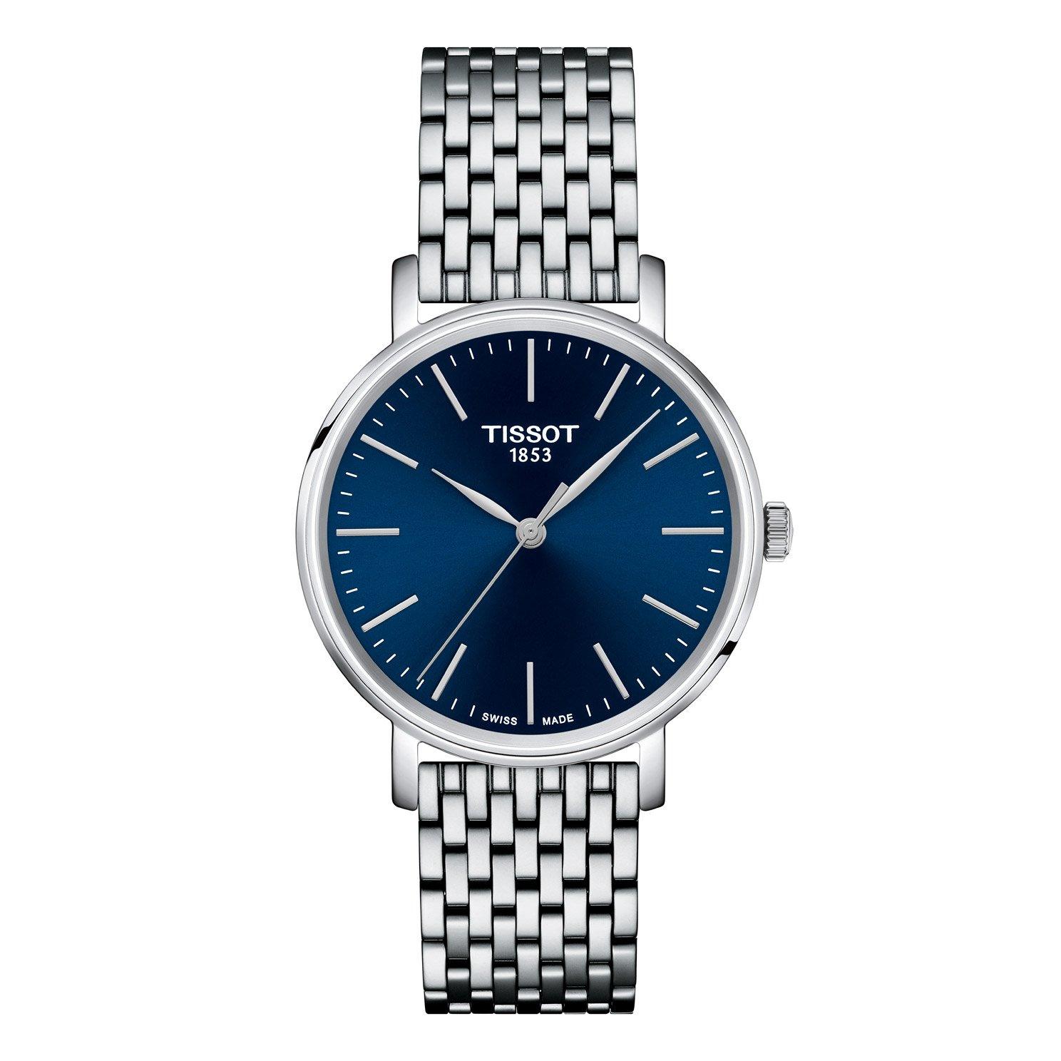 Tissot T Classic Stainless Steel Blue Quartz Ladies Watch