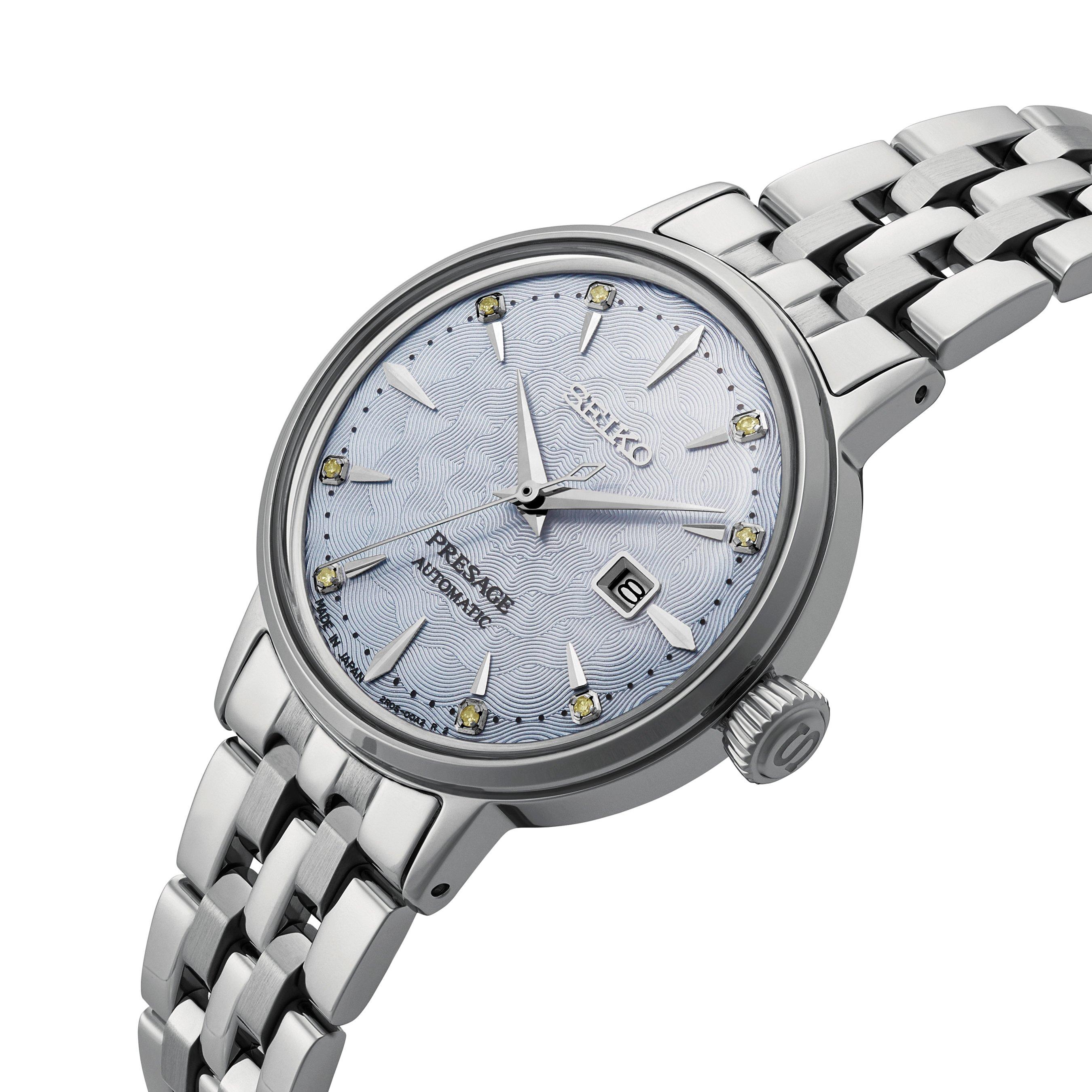 Seiko Presage Cocktail Time 'Skydiving' Diamond Twist 30mm Automatic ...