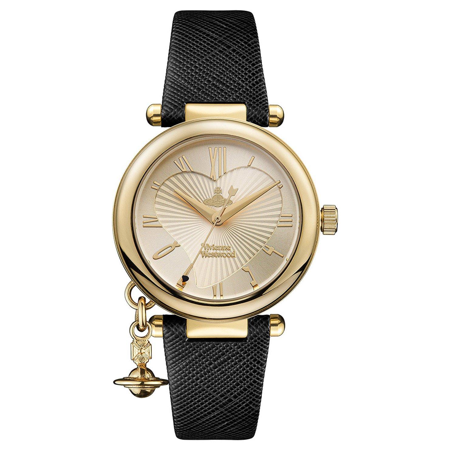 Vivienne Westwood Exclusive Orb Heart 36mm Yellow Gold Tone Ladies Watch