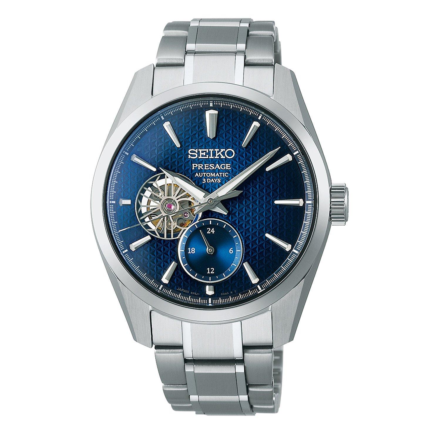 Seiko Presage 'Ao' Sharp Edged-Series Open Heart Automatic Men’s Watch ...