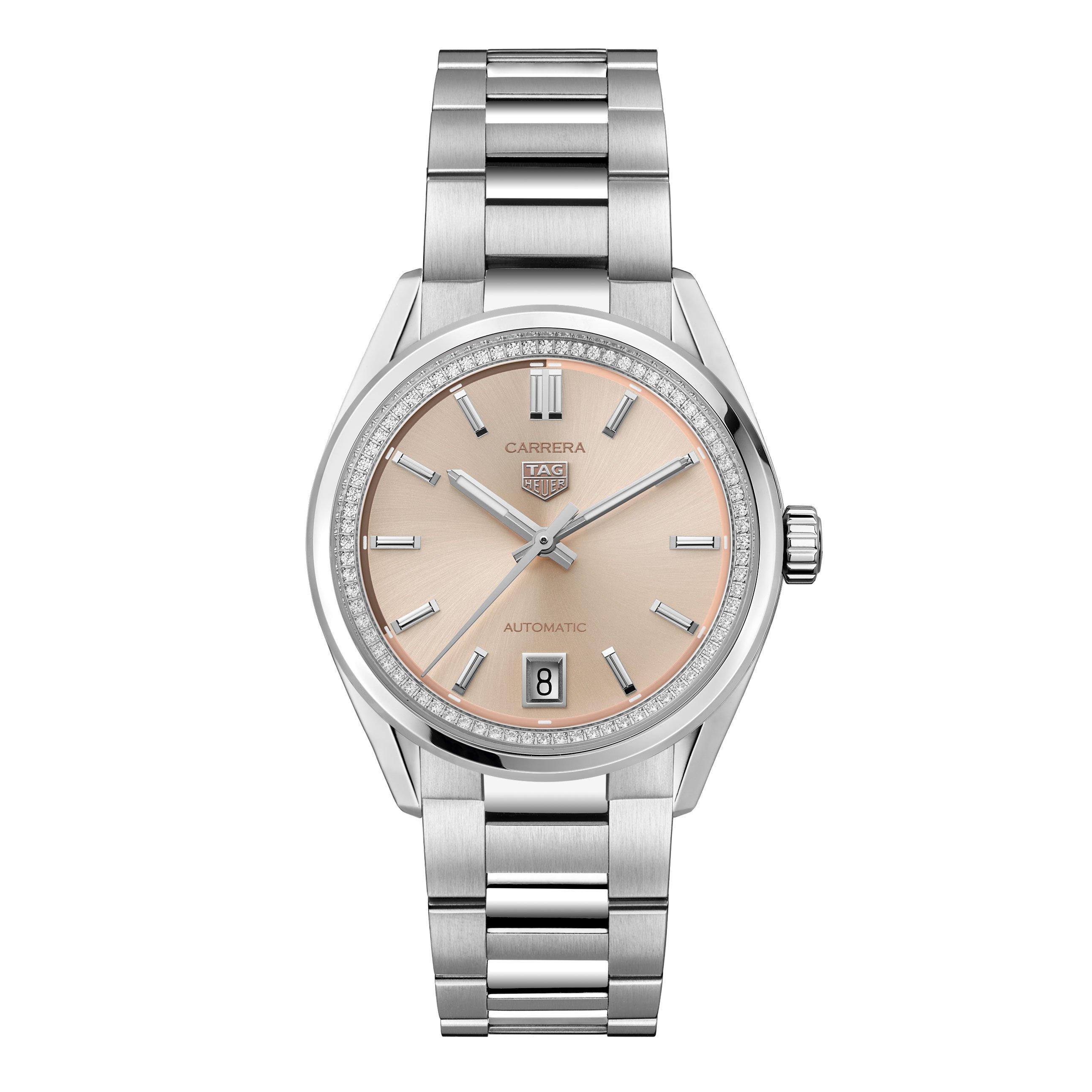 TAG Heuer Carrera Date Stainless Steel Diamond Automatic Ladies