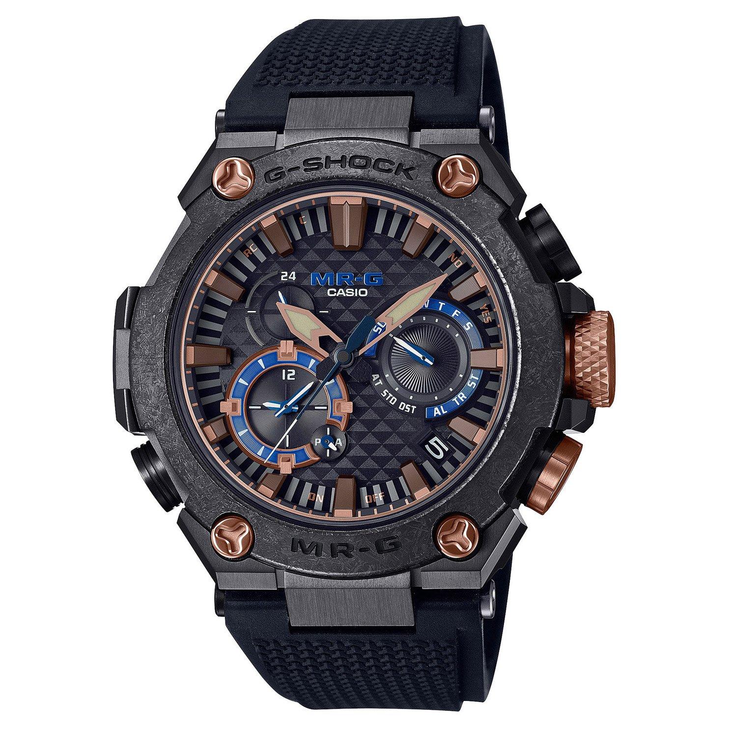 G Shock MR G 54.7mm Titanium Chronograph Solar Powered Men s Watch MRG B2000R 1ADR 54.7 mm Black Dial Beaverbrooks