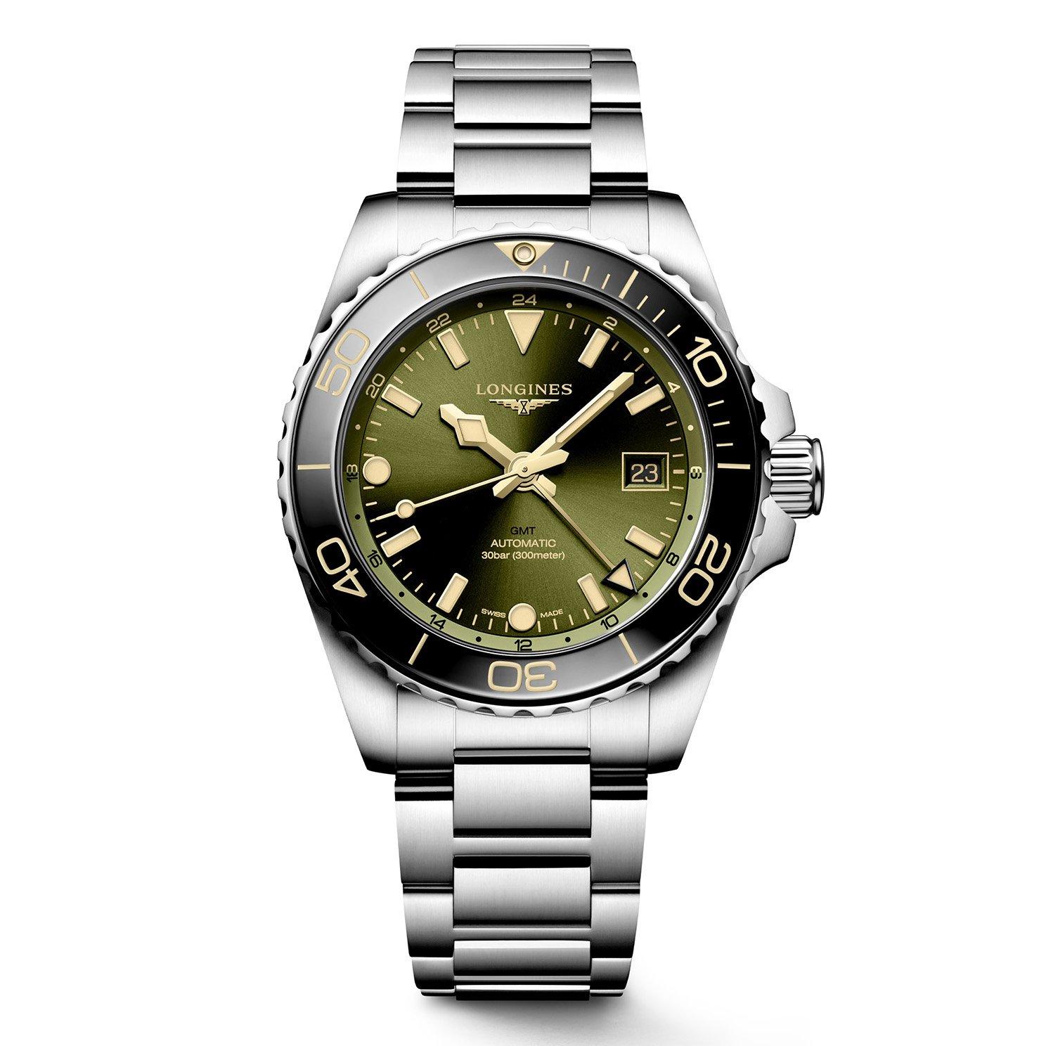 HydroConquest Stainless Steel Green Automatic Men s Watch