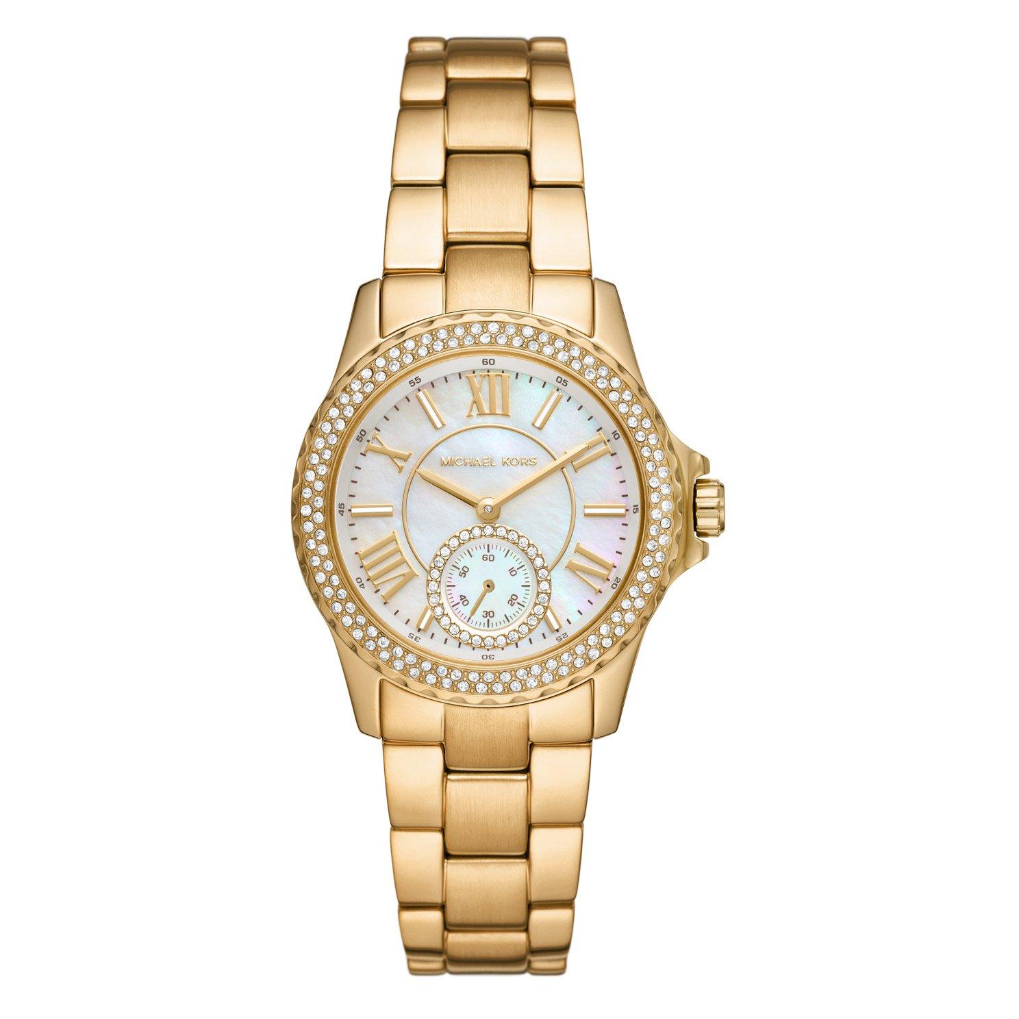 Michael Kors Everest Gold Tone Crystal Ladies Watch MK7363 | 33 mm ...