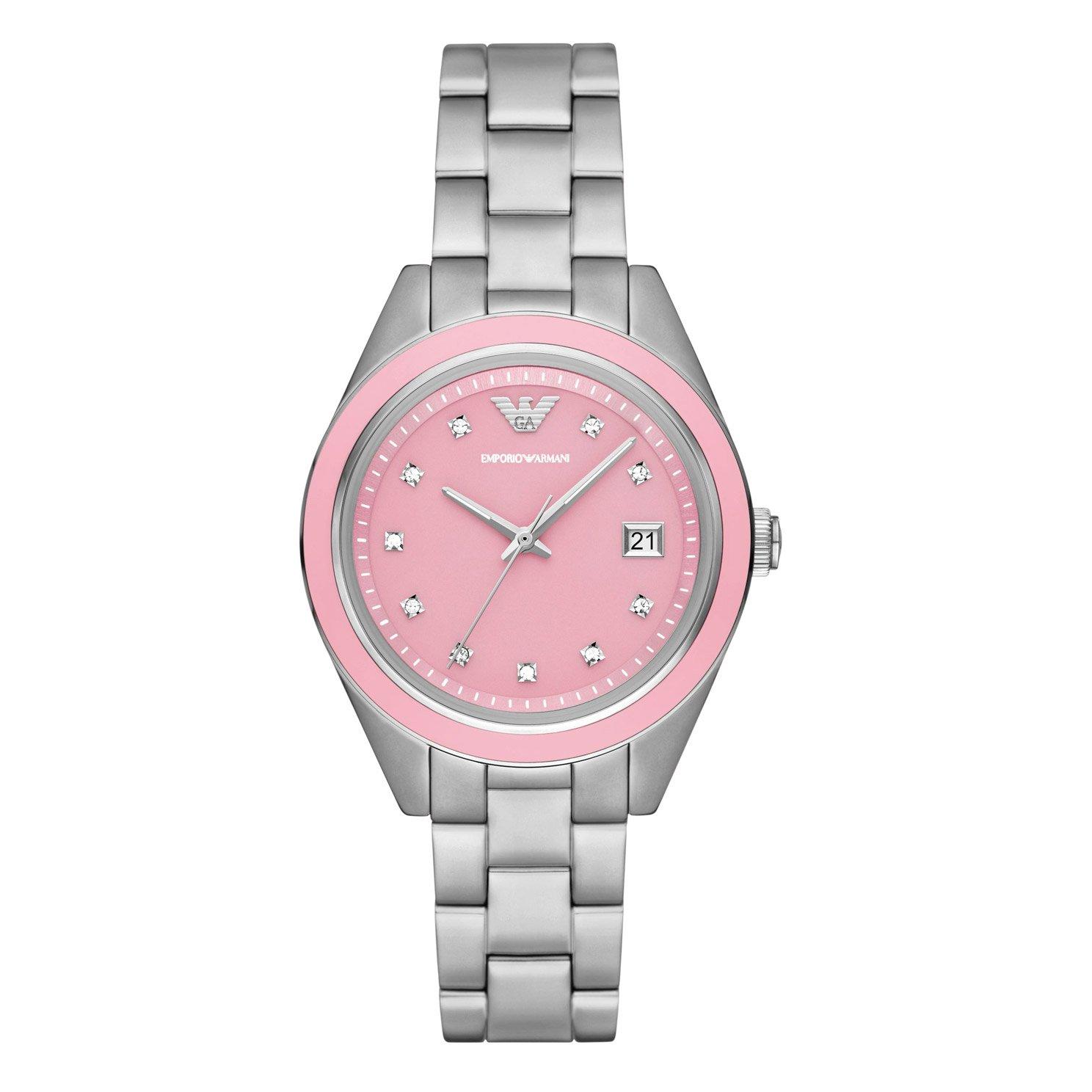 Pink on sale armani watch