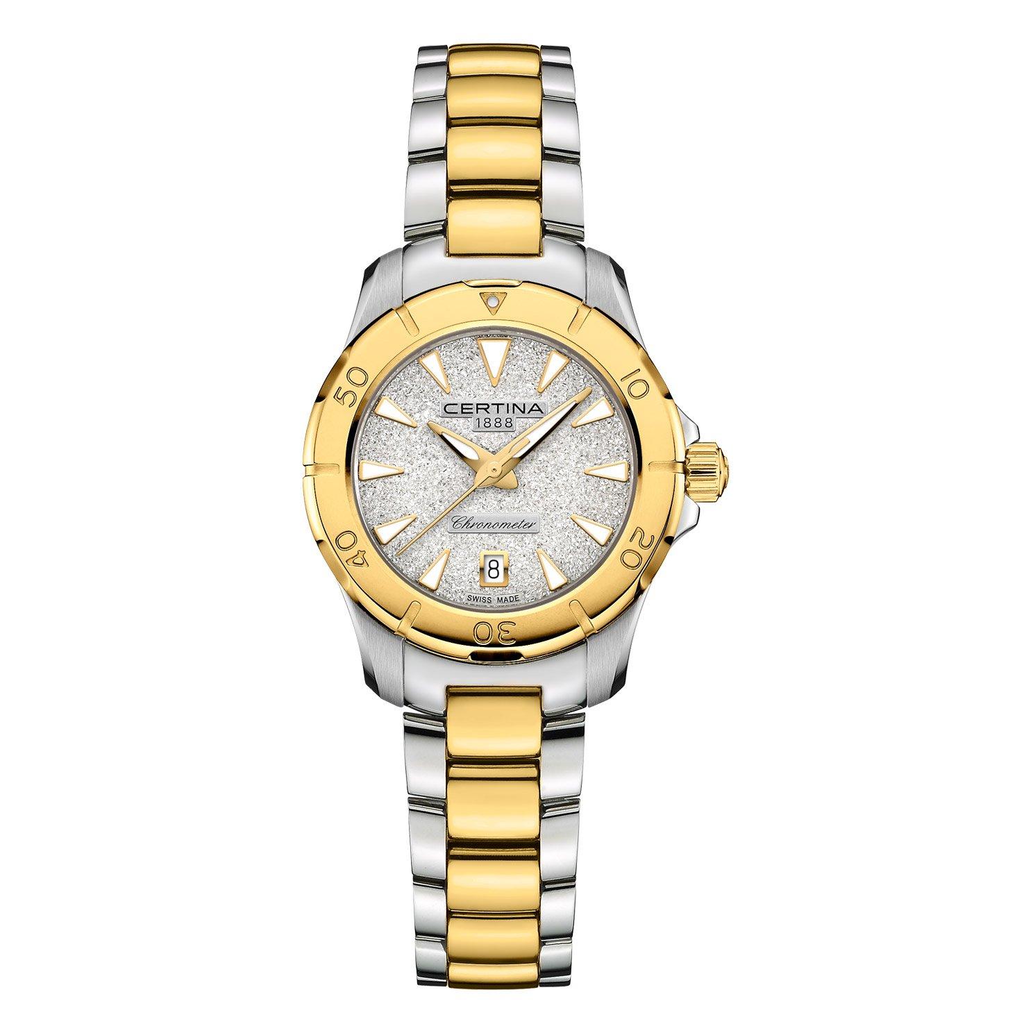 Certina DS-8 Gold Tone Quartz Ladies Watch C0329512203101 | 29 mm ...