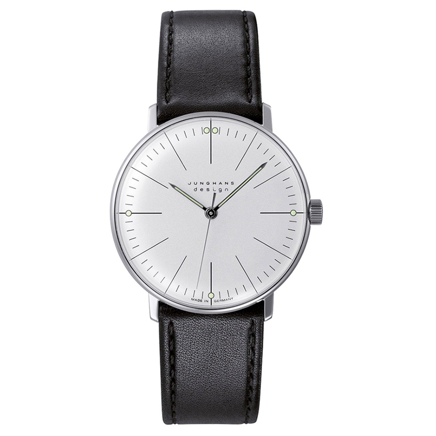 Junghans Max Bill Stainless Steel Leather Watch 27 3700.02 34 mm