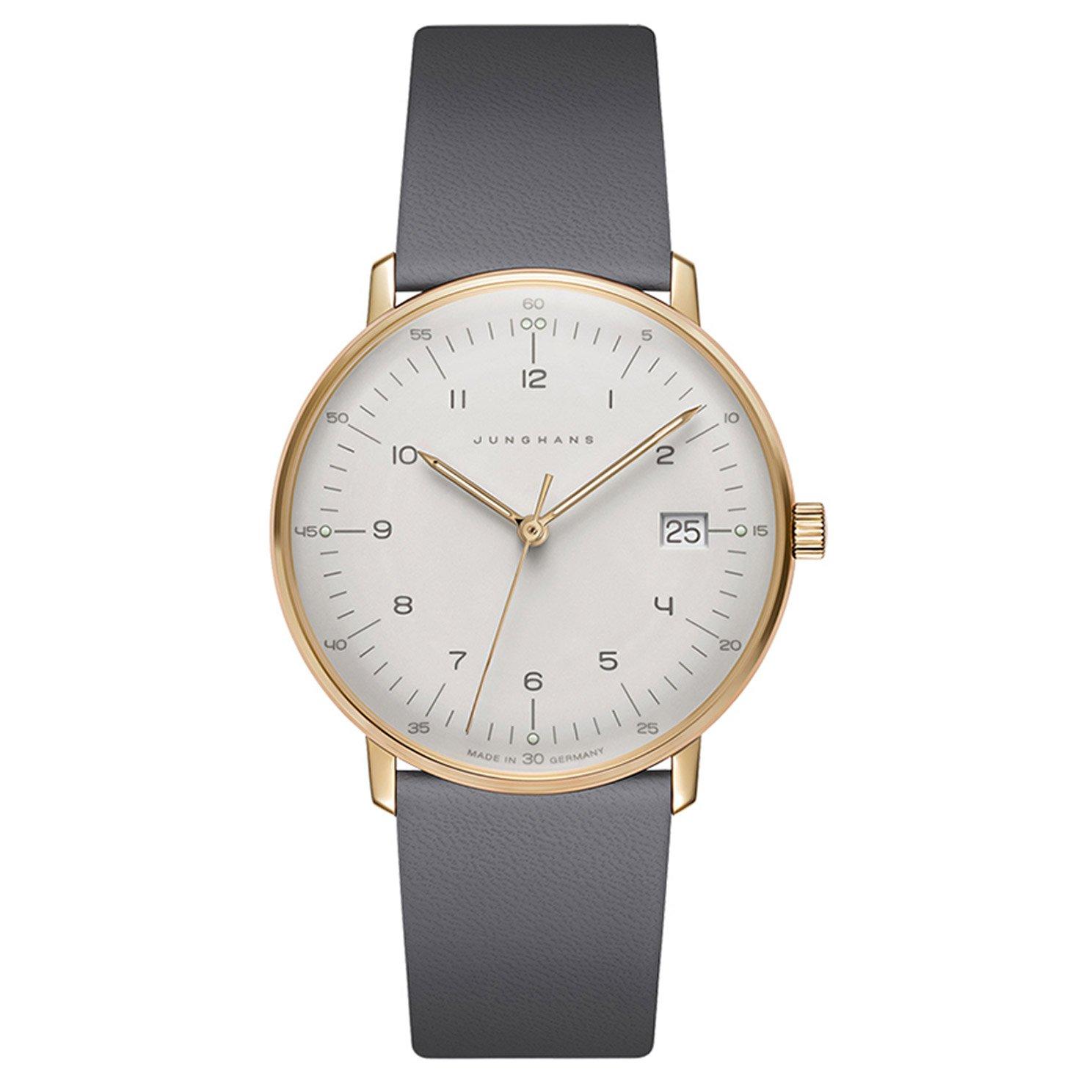 Junghans Max Bill Gold Tone Leather Quartz Ladies Watch 47 7854.02