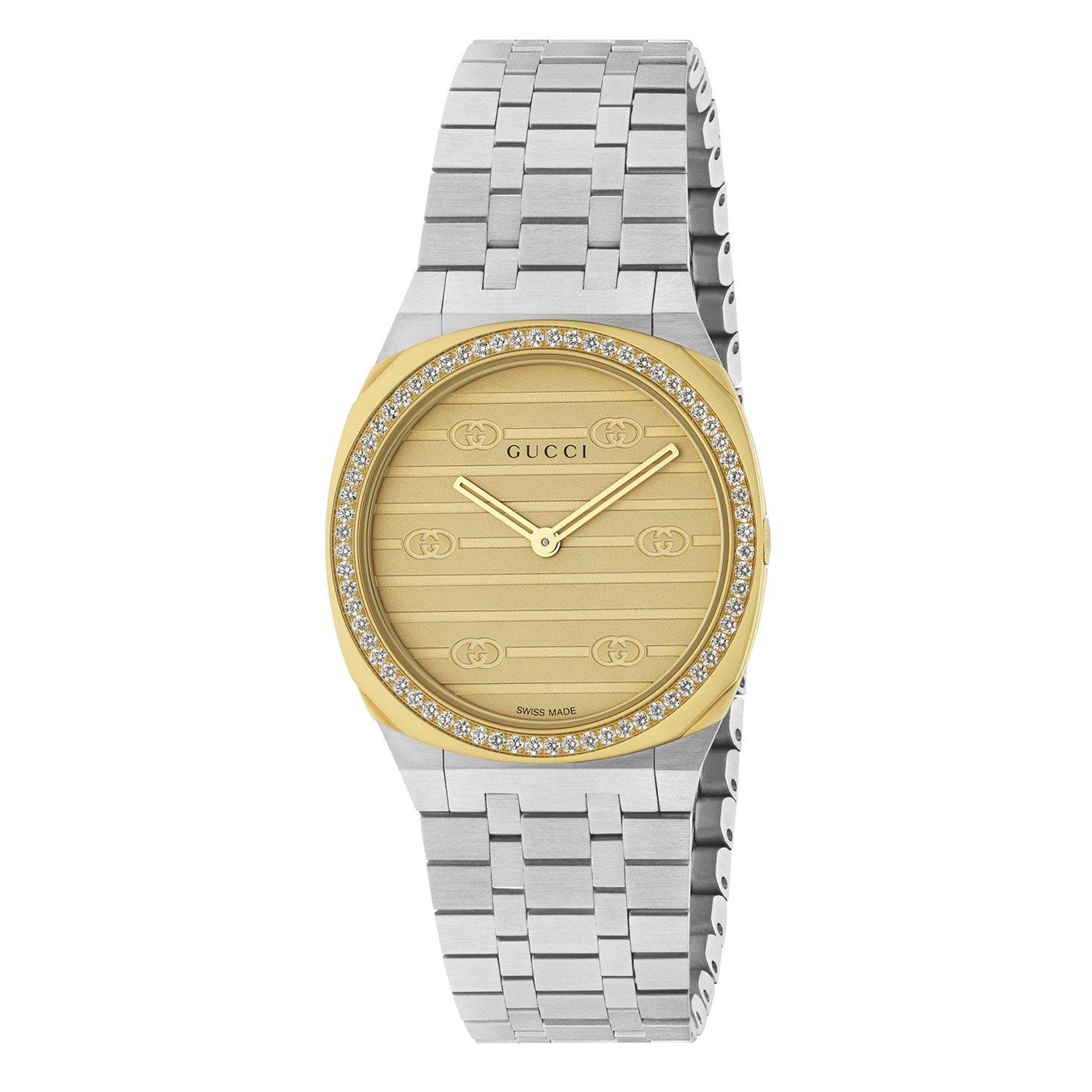 Stainless steel hotsell gucci watch women