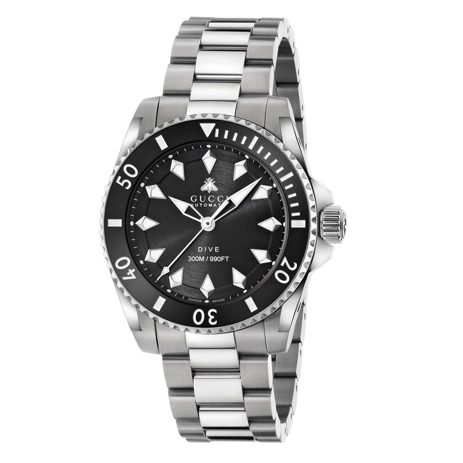 Steel on sale diver watch