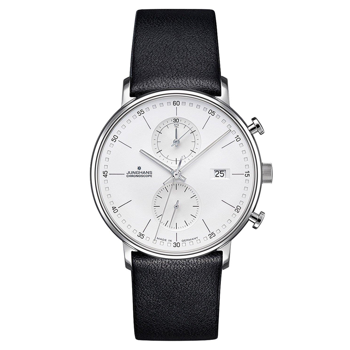 Junghans Form Chronograph Leather Quartz Men’s Watch 41/4770.00 | 40 mm ...