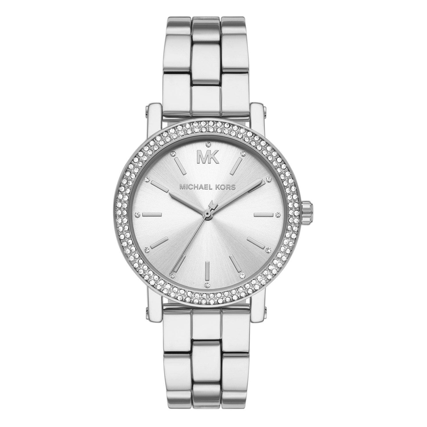 Michael Kors Corey Crystal Quartz Ladies Watch MK7347 | 38 mm, Silver ...