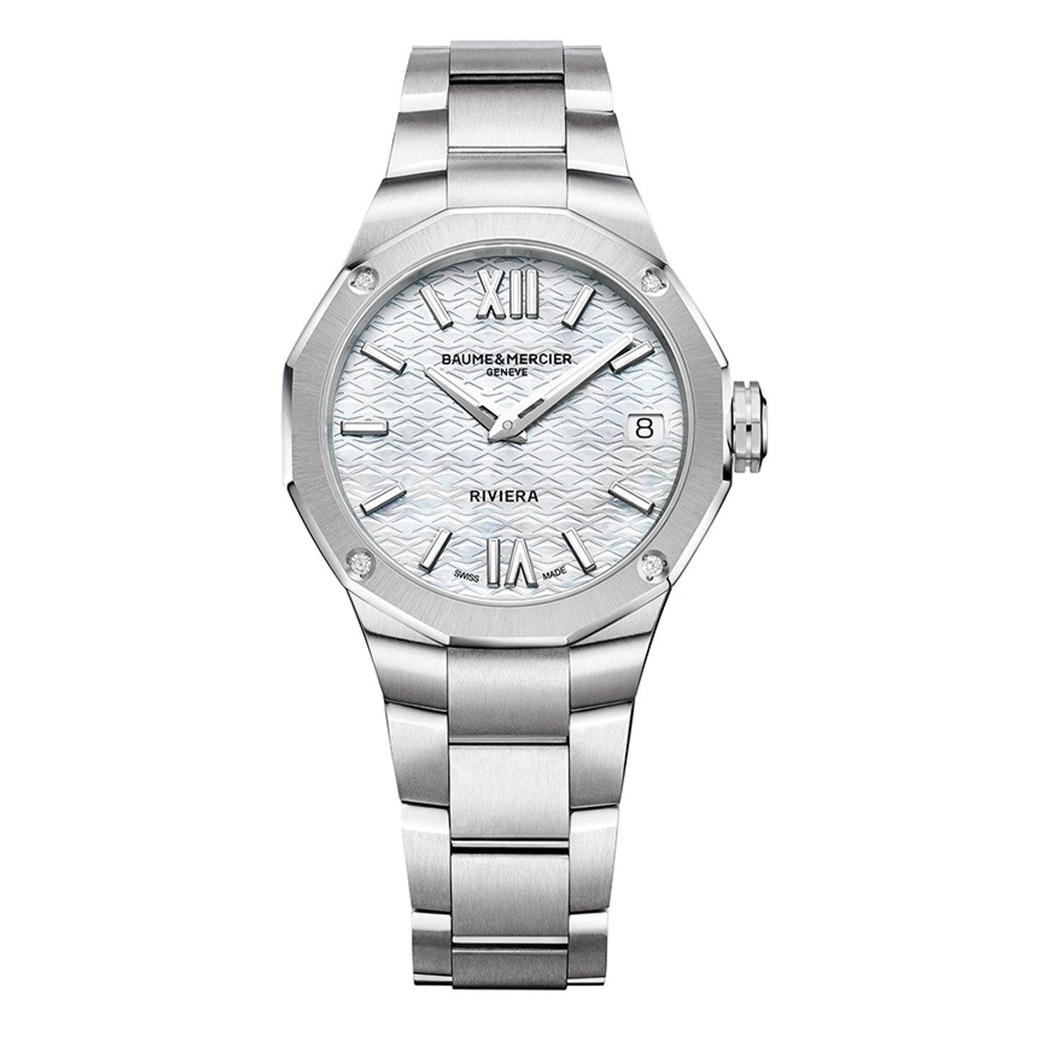 Baume & Mercier Riviera 33mm Mother of Pearl Diamond Ladies Watch