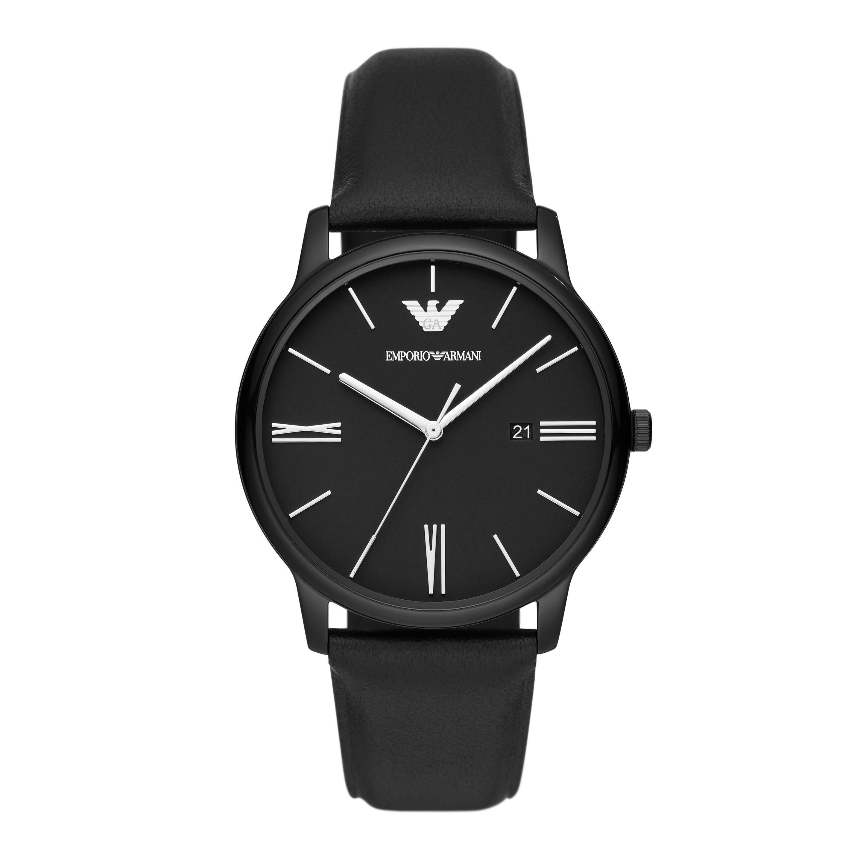 Emporio Armani Minimalist Black Quartz Men’s Watch AR11573 | 42 mm ...