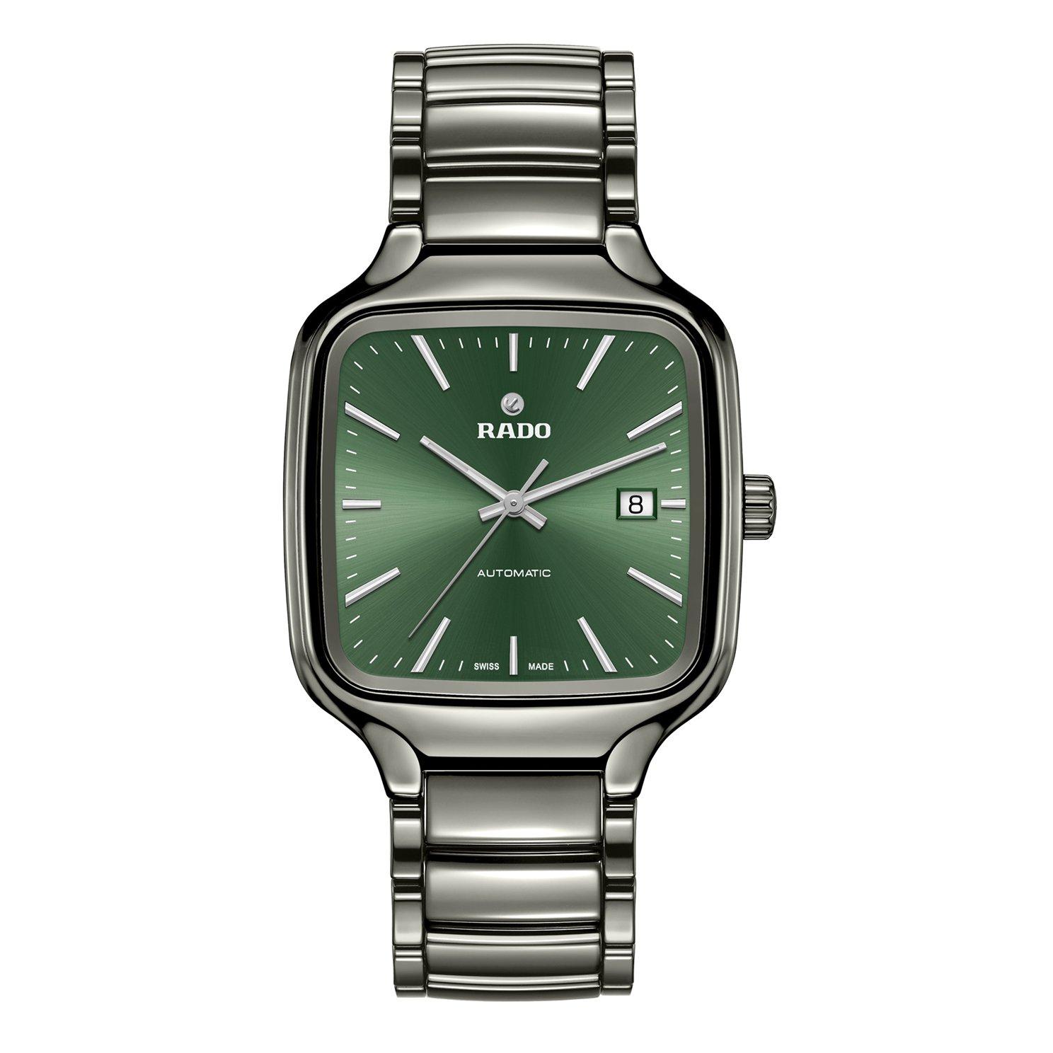 Rado True Square 38mm High Tech Ceramic Automatic Watch R27077312 38 mm Green Dial Beaverbrooks