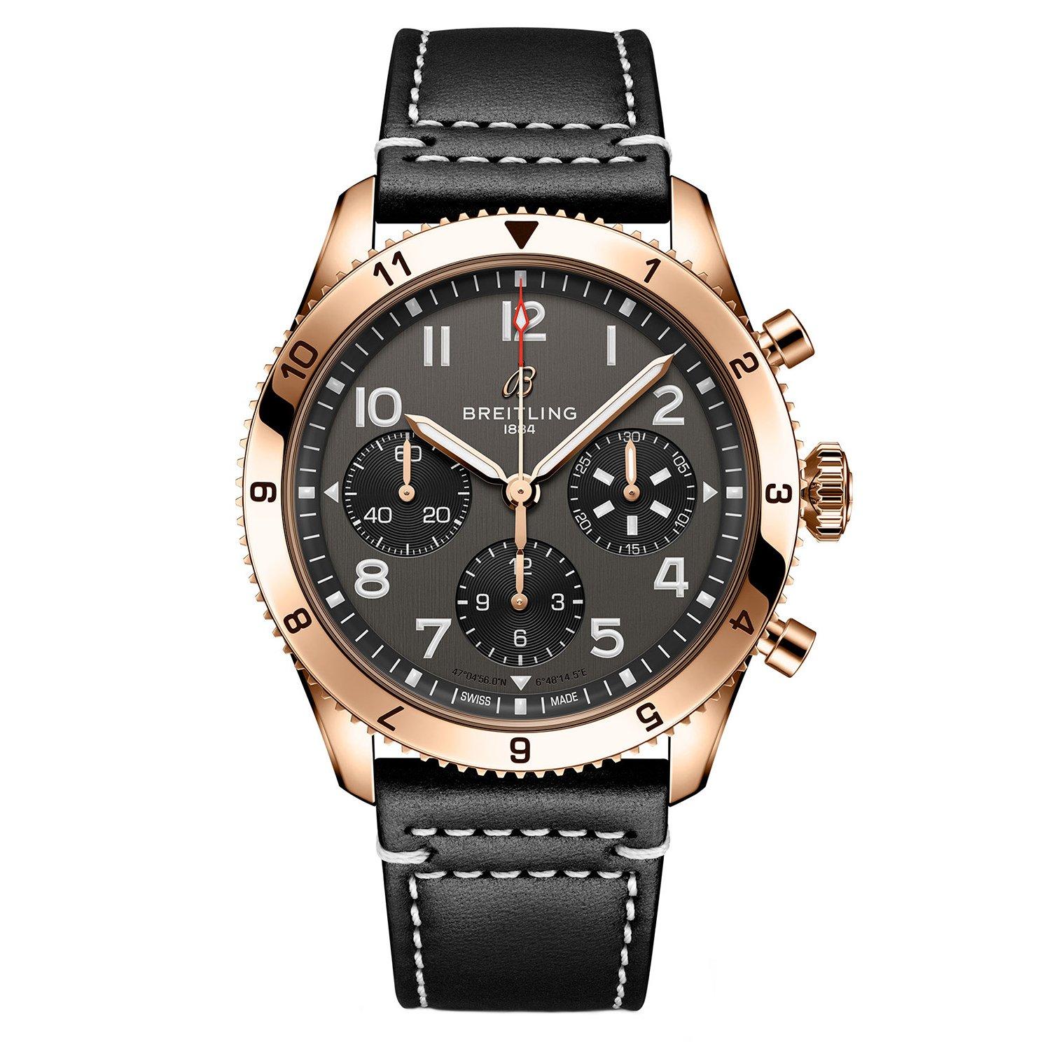 Rose gold chronograph clearance watch