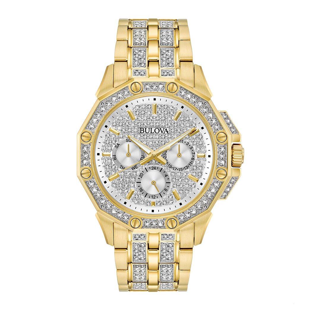 Bulova men's gold plated watch best sale